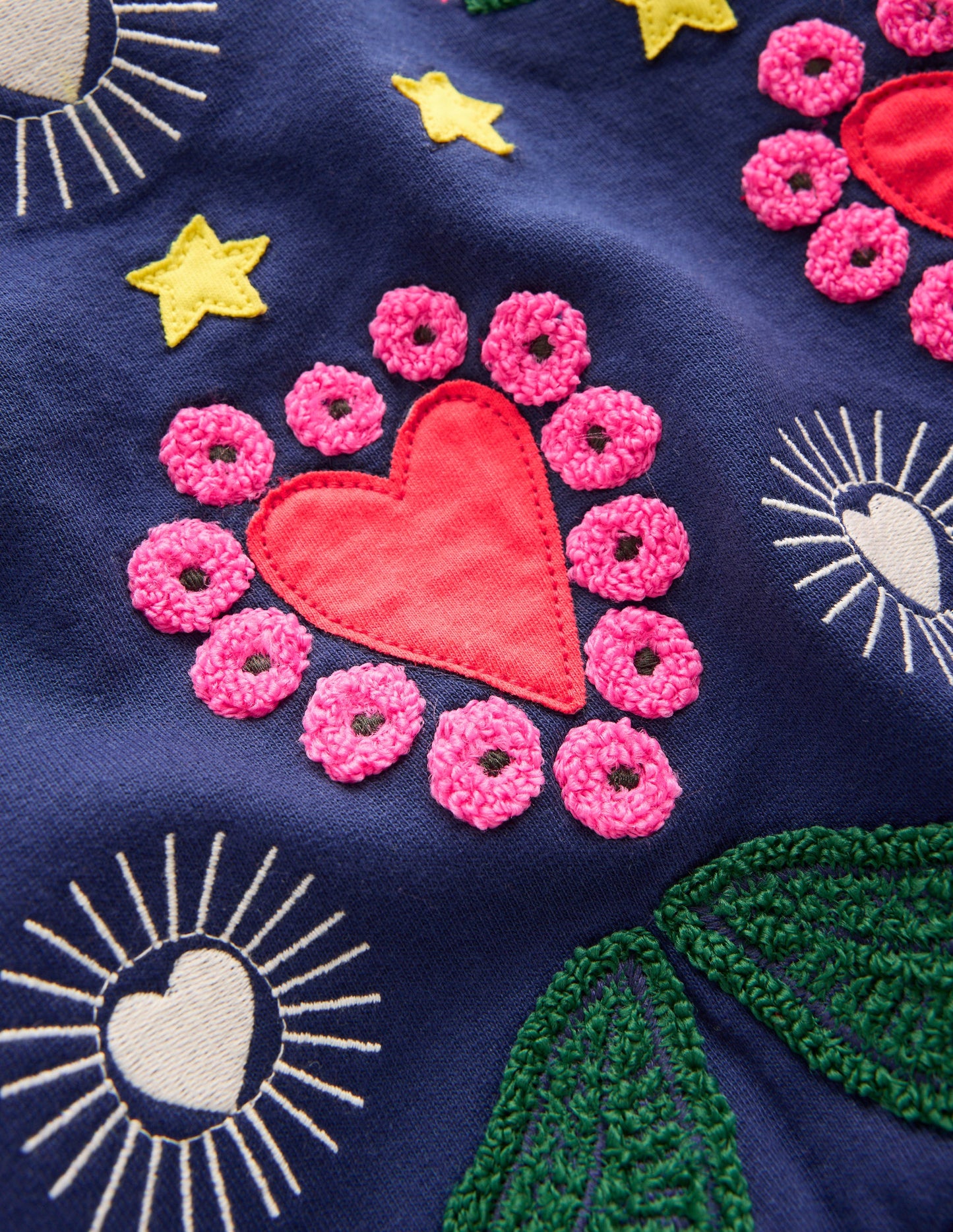 Bobbie Appliqué Sweatshirt-College Navy Tigers