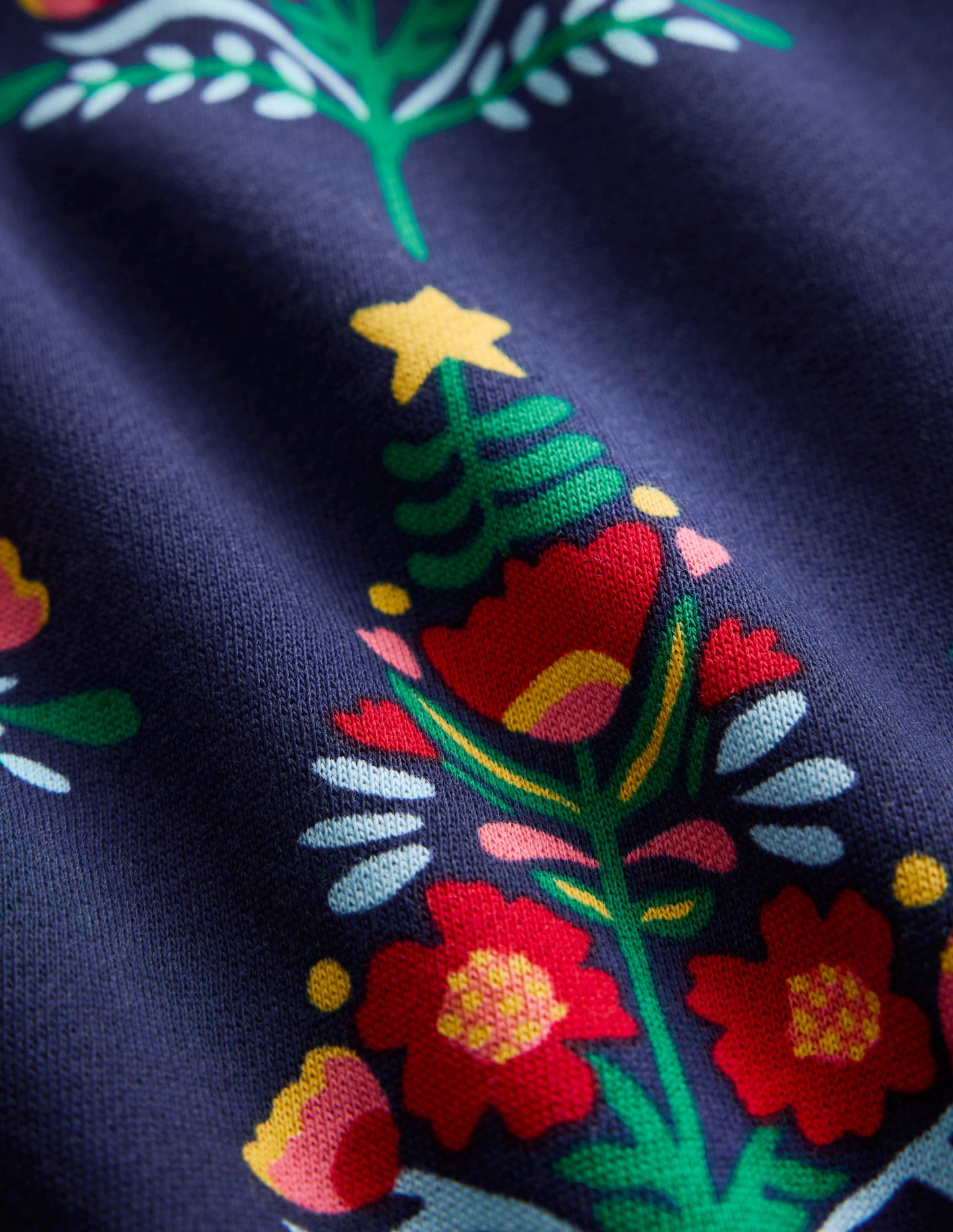 Cosy Sweatshirt Dress-College Navy Christmas Trees