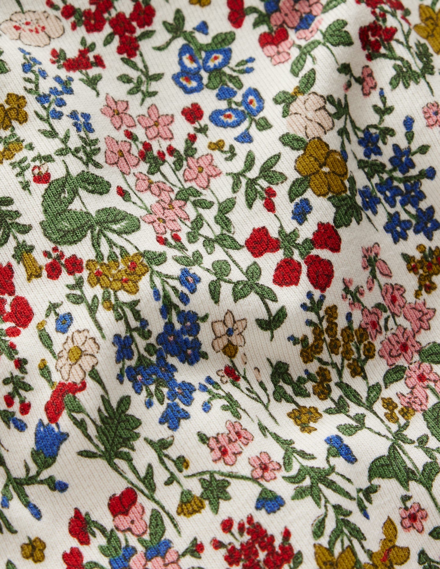 Snug Long John Pyjamas-Soft Ivory Floral