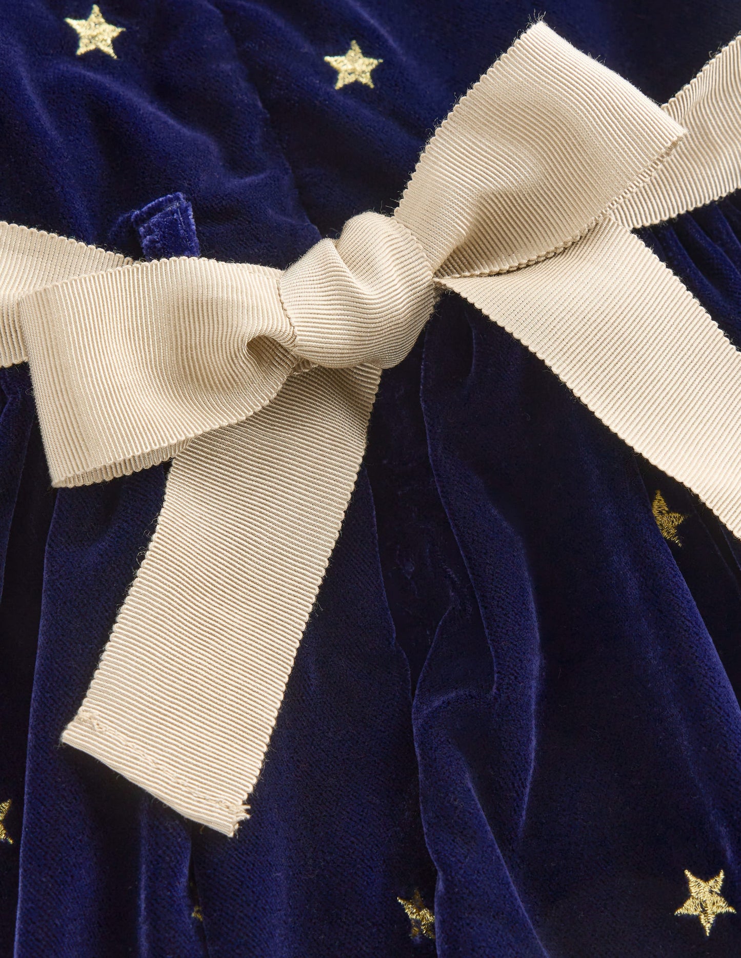 Velvet Party dress-College Navy Gold Stars