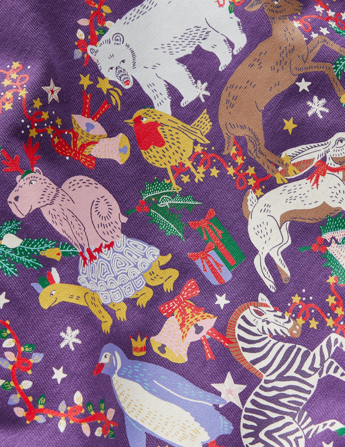 Long Sleeve Glow T-Shirt-Mystic Purple Animal Heart