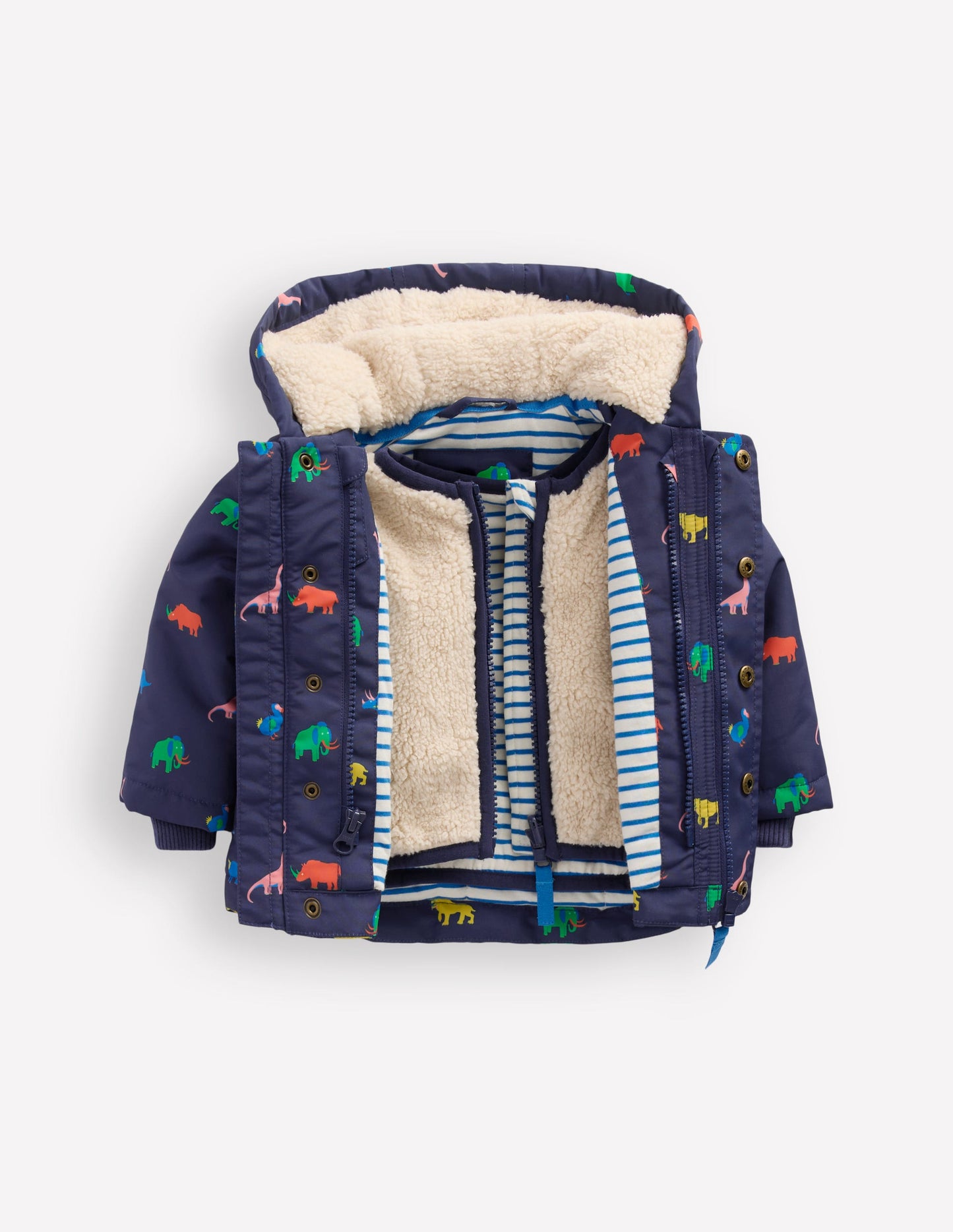 Boys 3-in-1 Coat-Navy Prehistoric Print