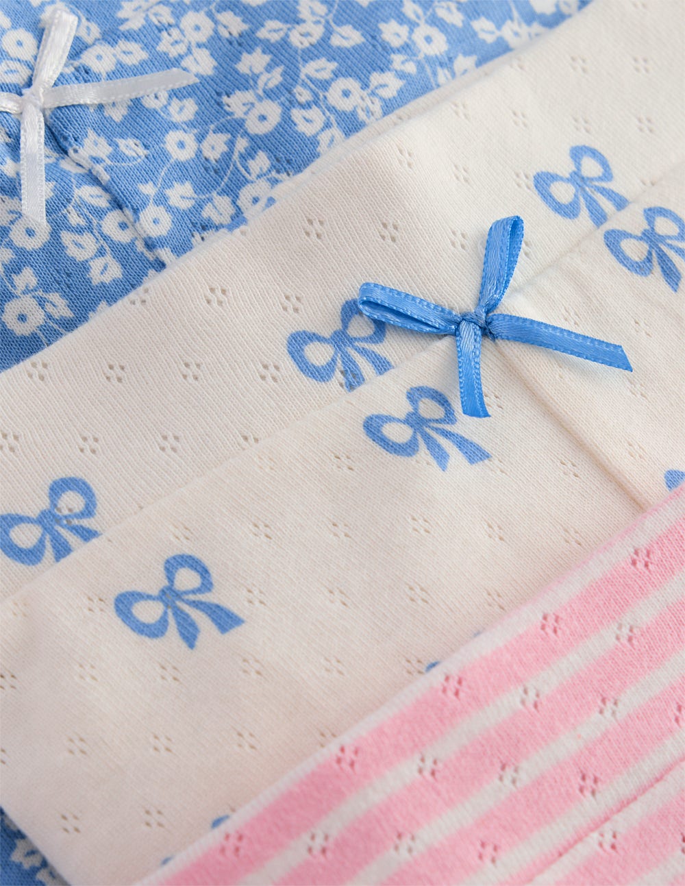 Pointelle 3-pack Leggings-Ditsy / Bows