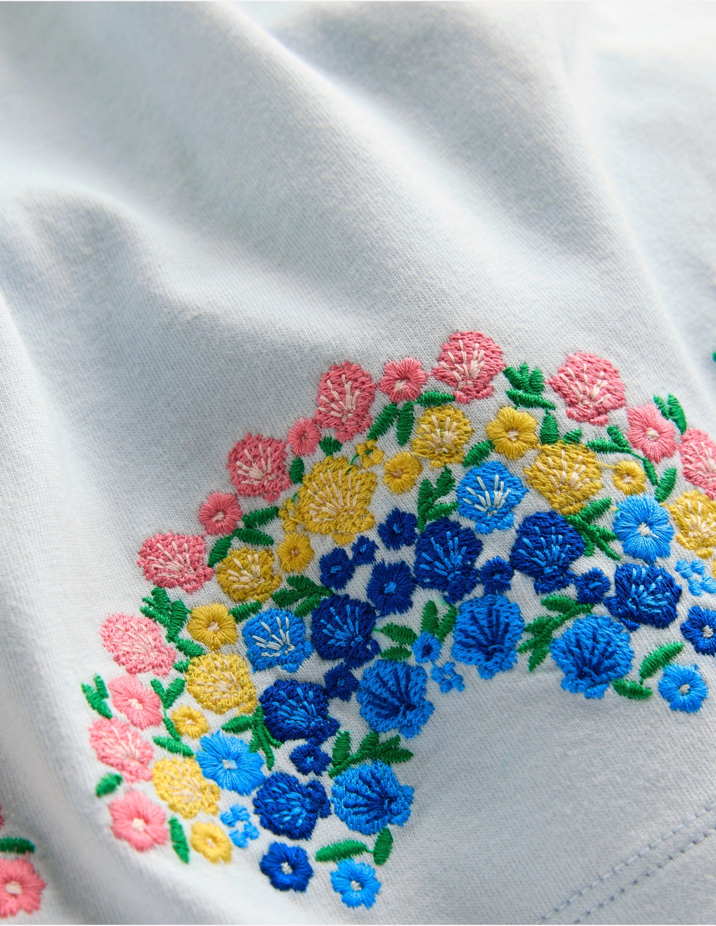 Logo Jersey Frill Sleeve Dress-Blue Rainbow