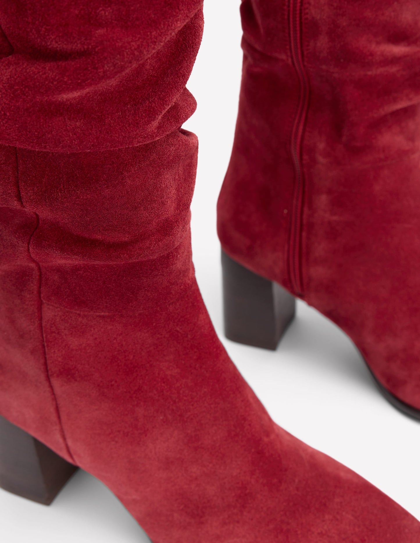Vera Block Heel Point Boots-Red