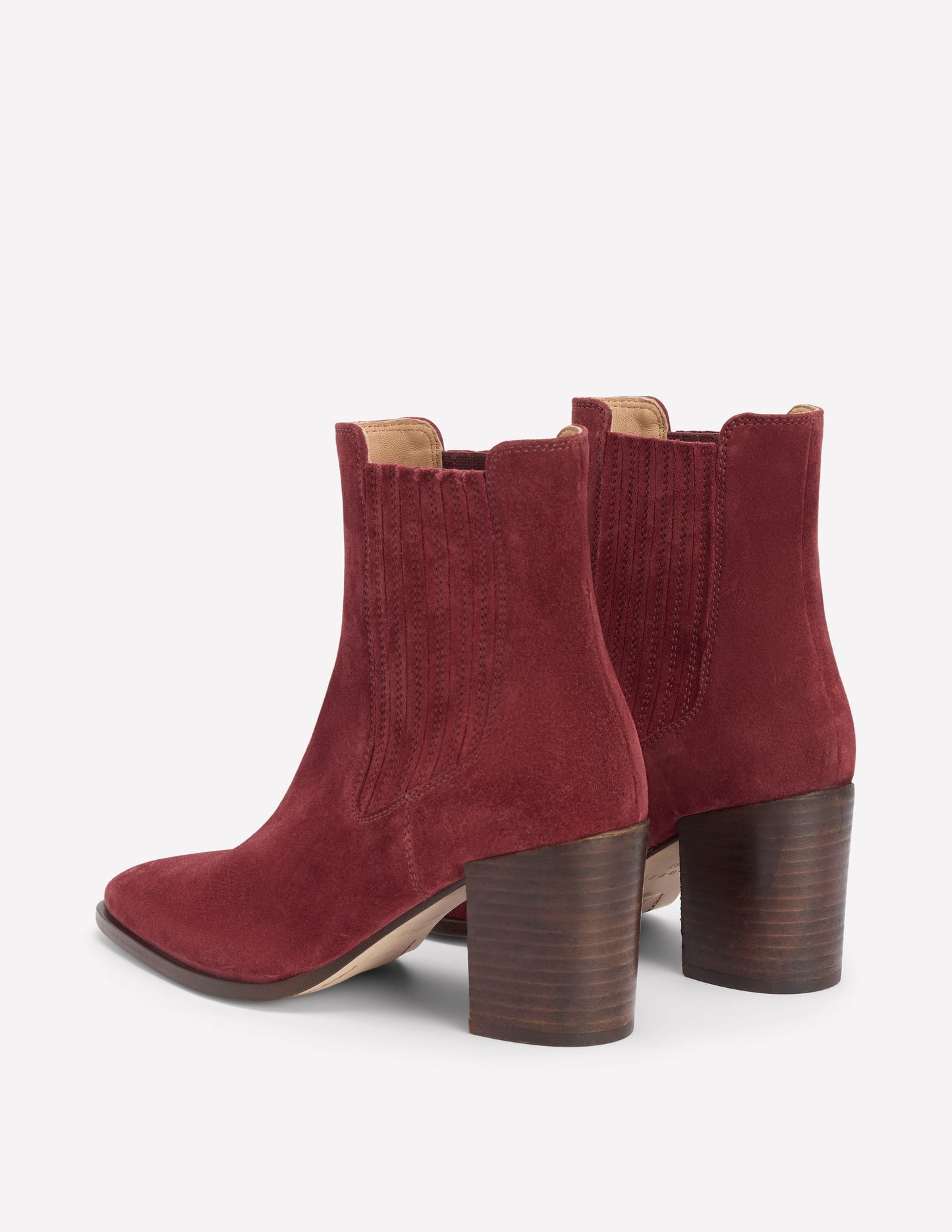 Point Casual Ankle Boots-Oxblood
