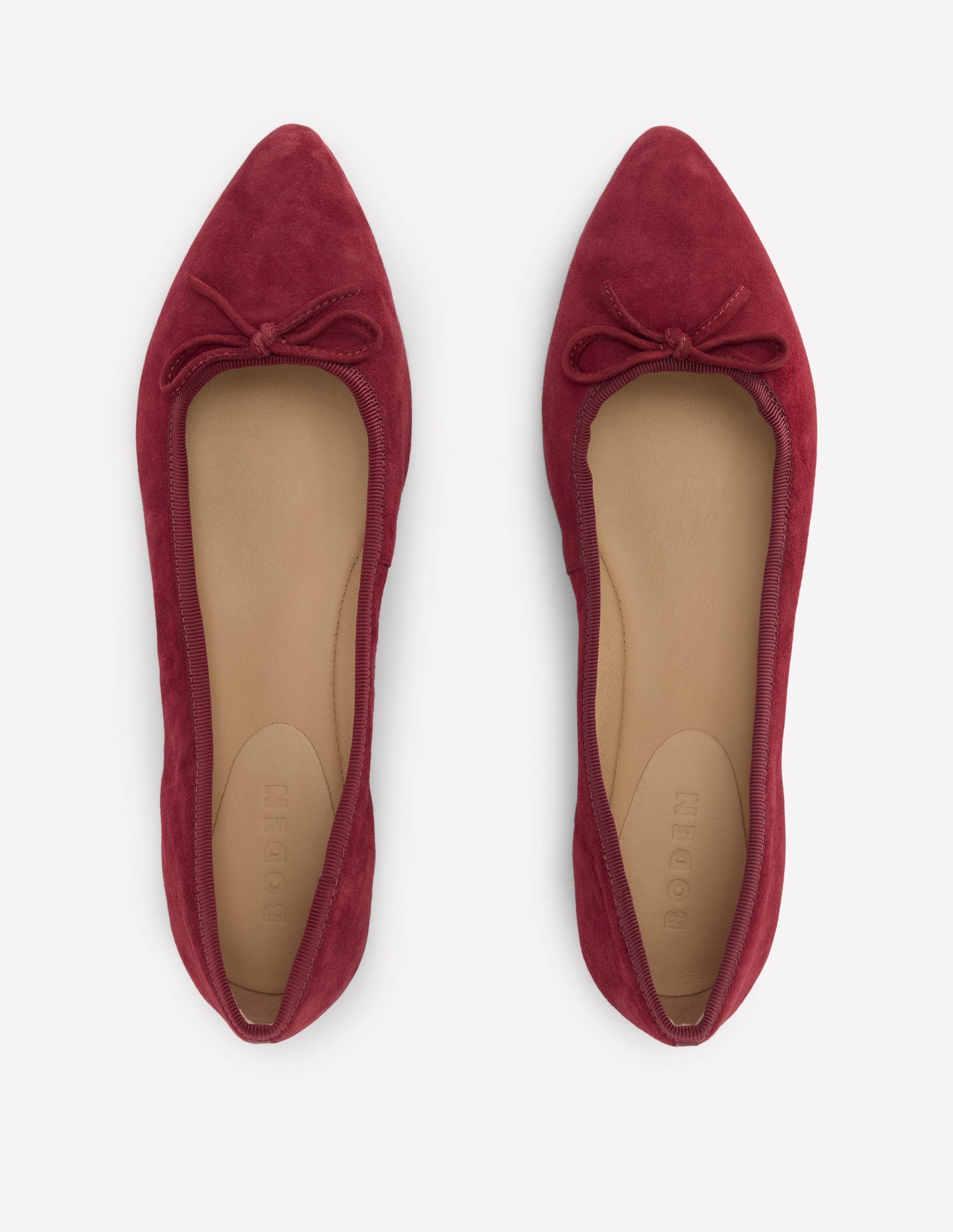 Point Flexi Sole Flats-Oxblood