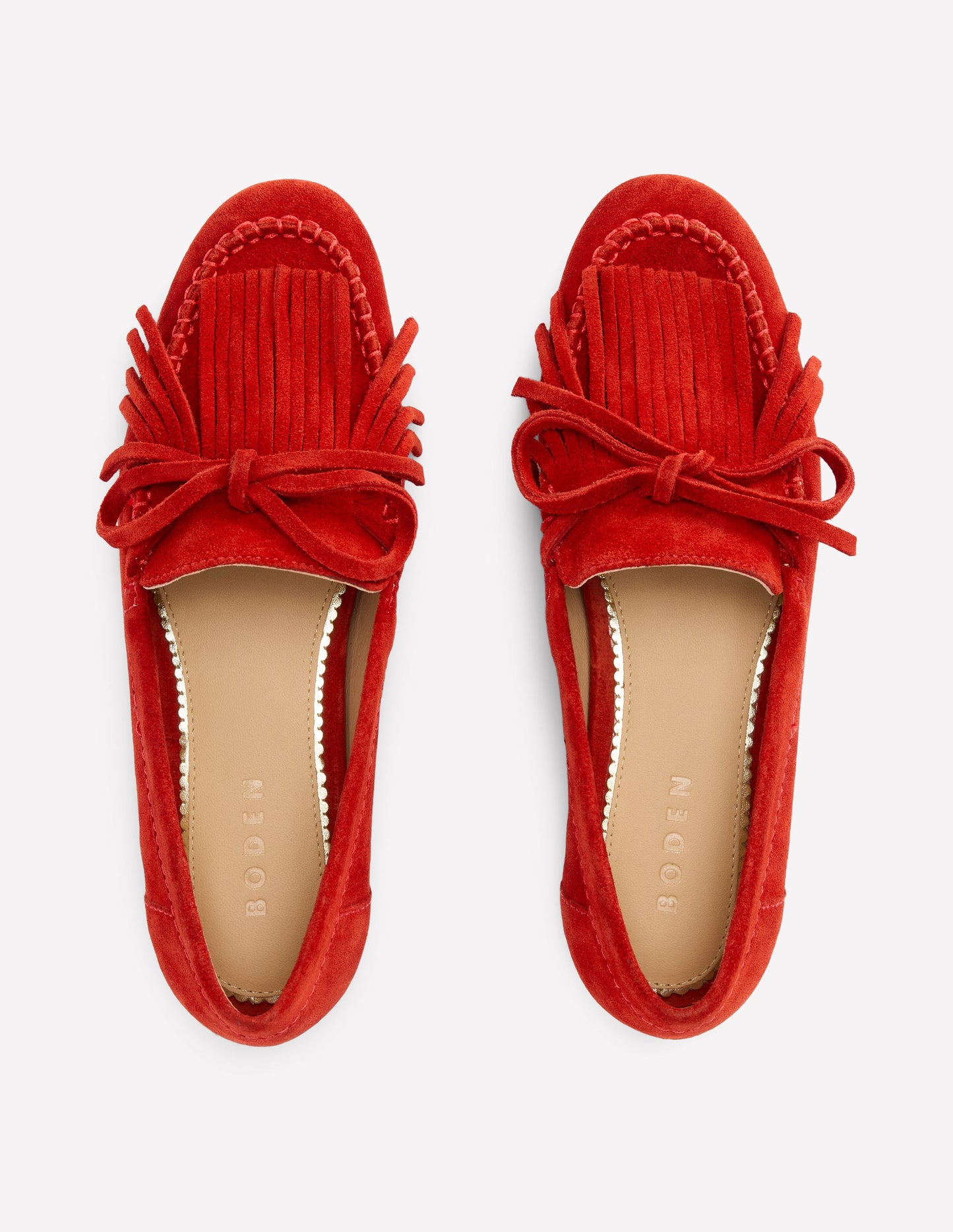 Soft Tassel Deck Shoes-Post Box Red