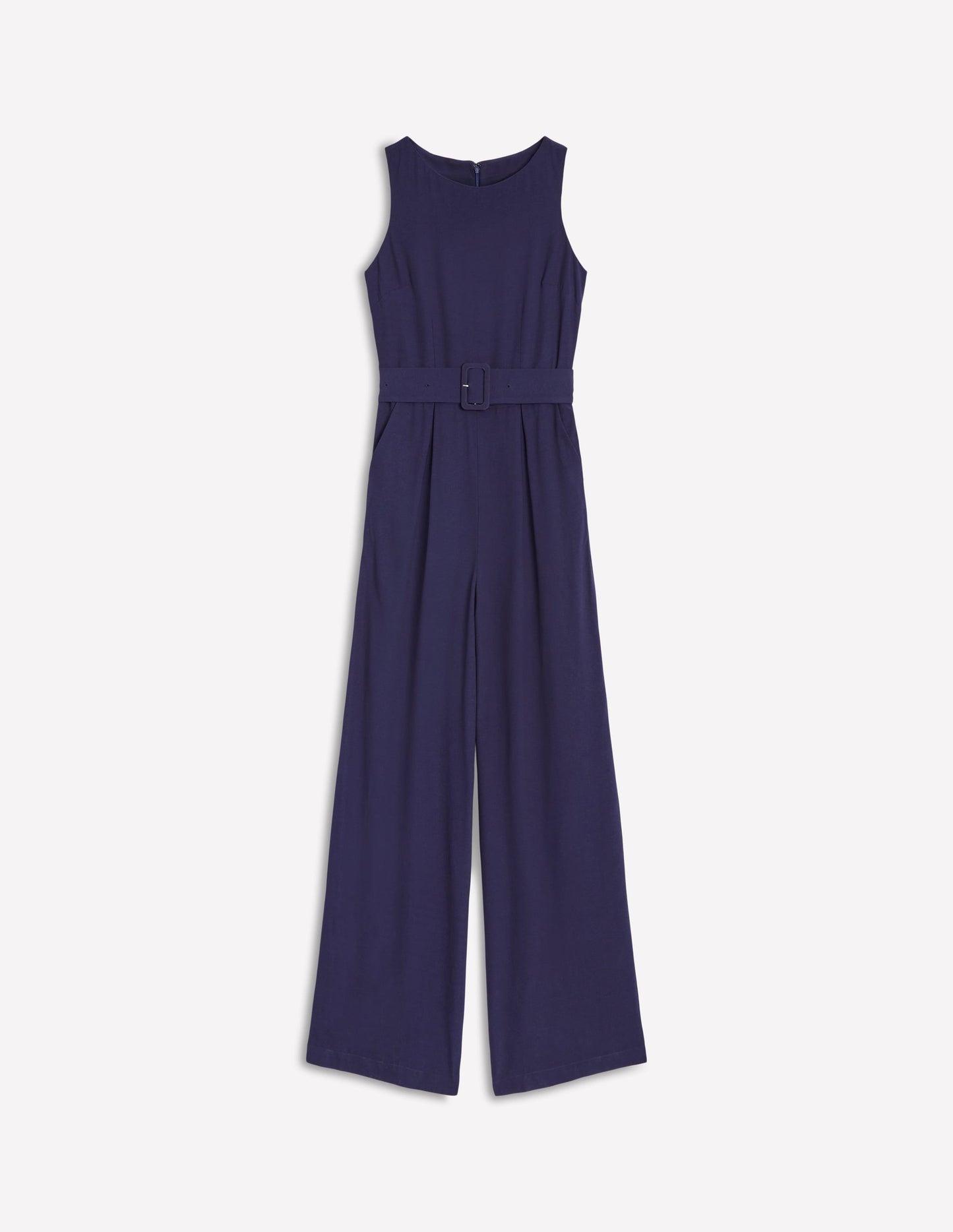 Gwen Slash Neck Jumpsuit-Navy