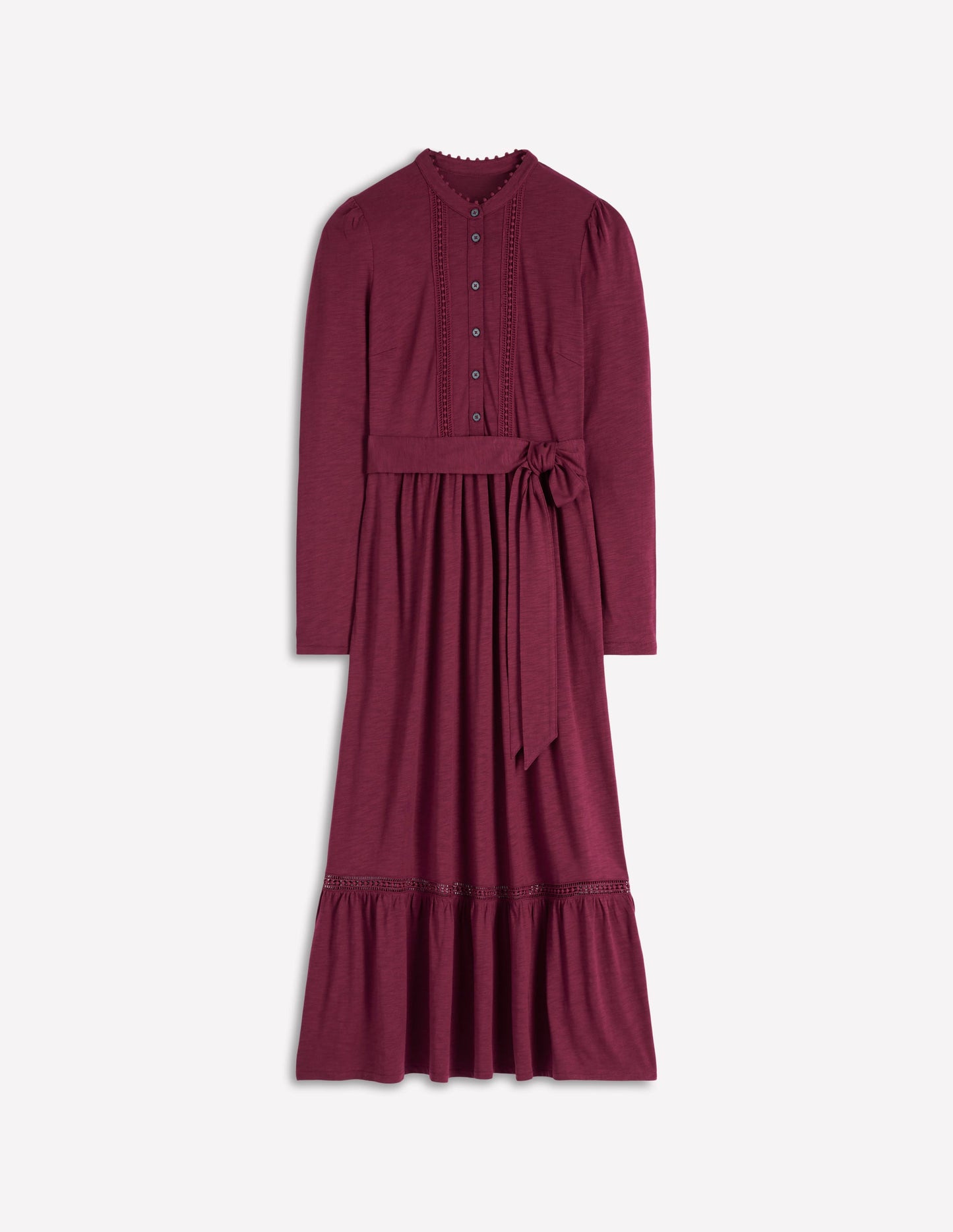 Edwina Jersey Shirt Dress-Deep Wisteria