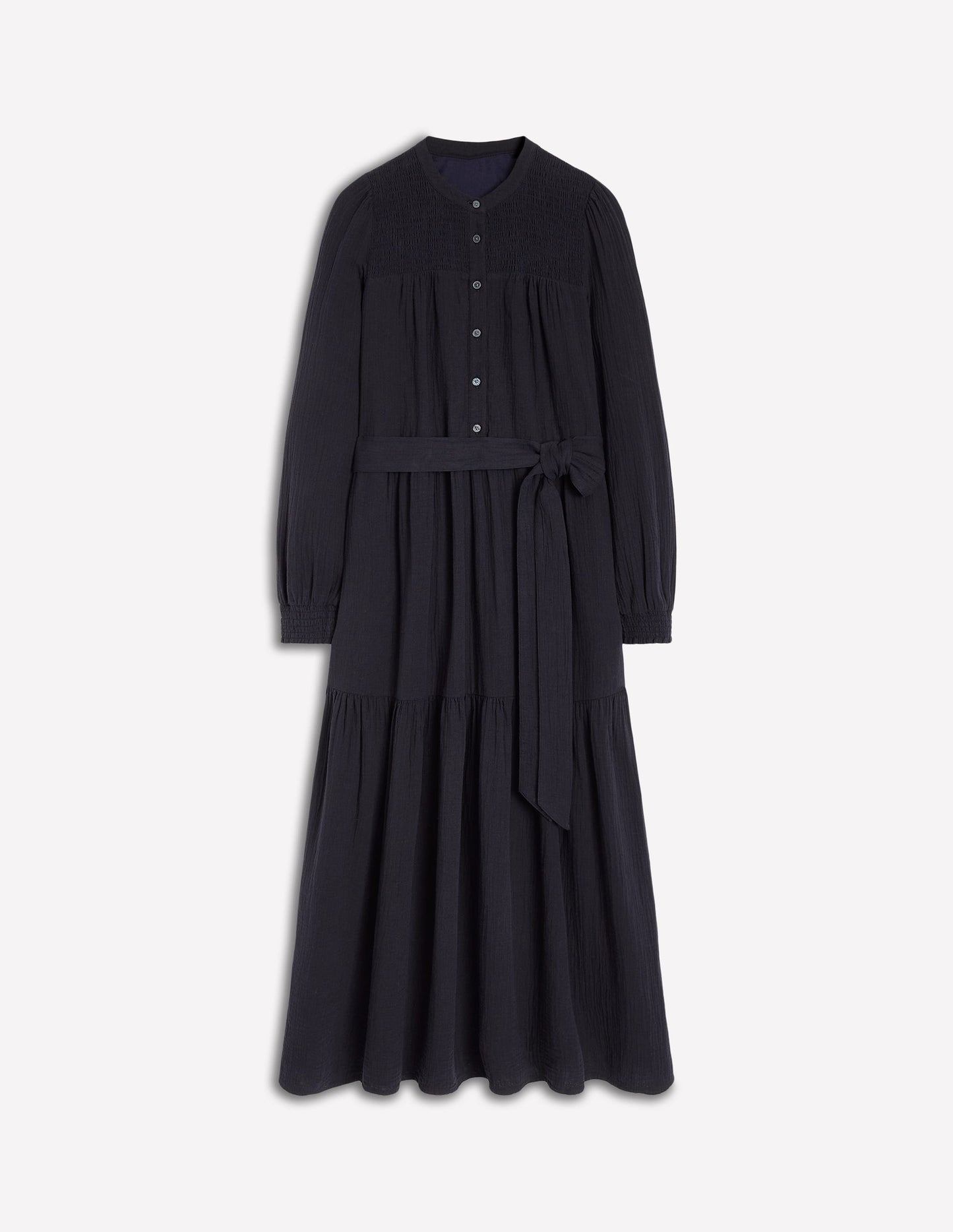 Cecily Double Cloth Midi Dress-Midnight Blue