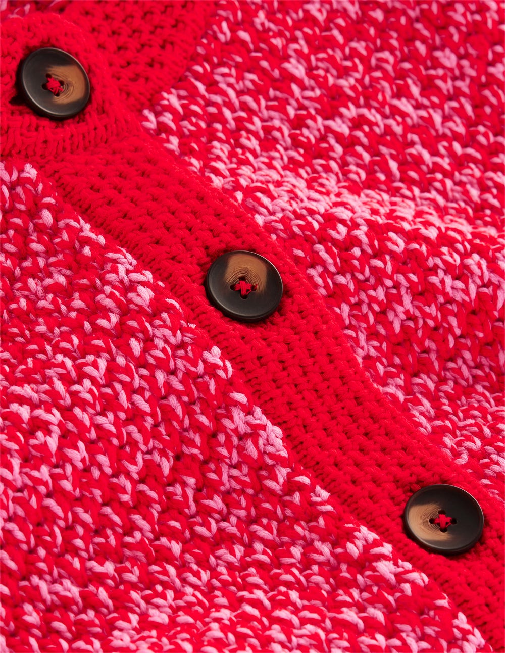 Libby Knitted Jacket-Pink Ribbon/ Poppy Red