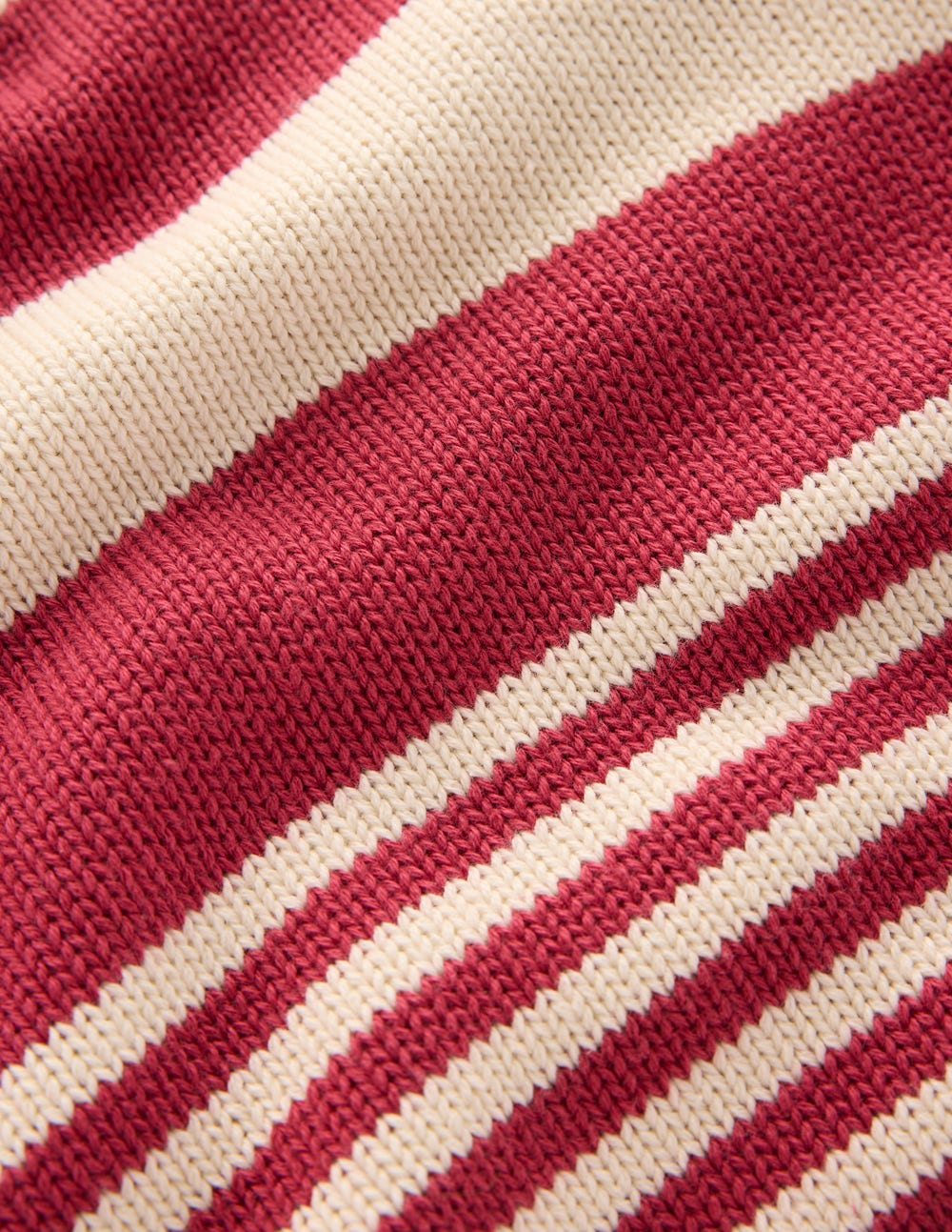 Jemma Chunky Cotton Jumper-Warm Ivory/ Terracotta