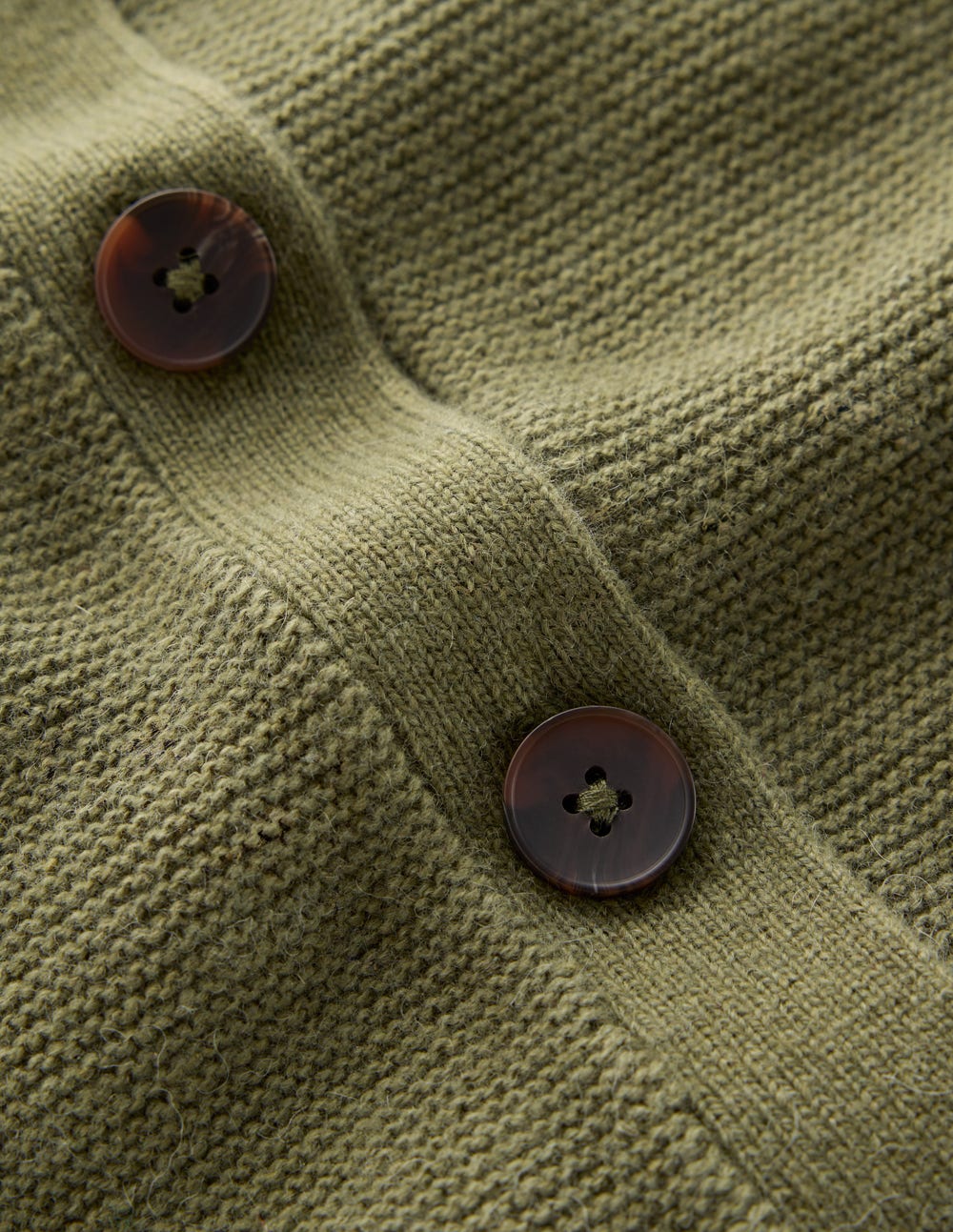 Frill Detail Waistcoat-Woodland Green Melange