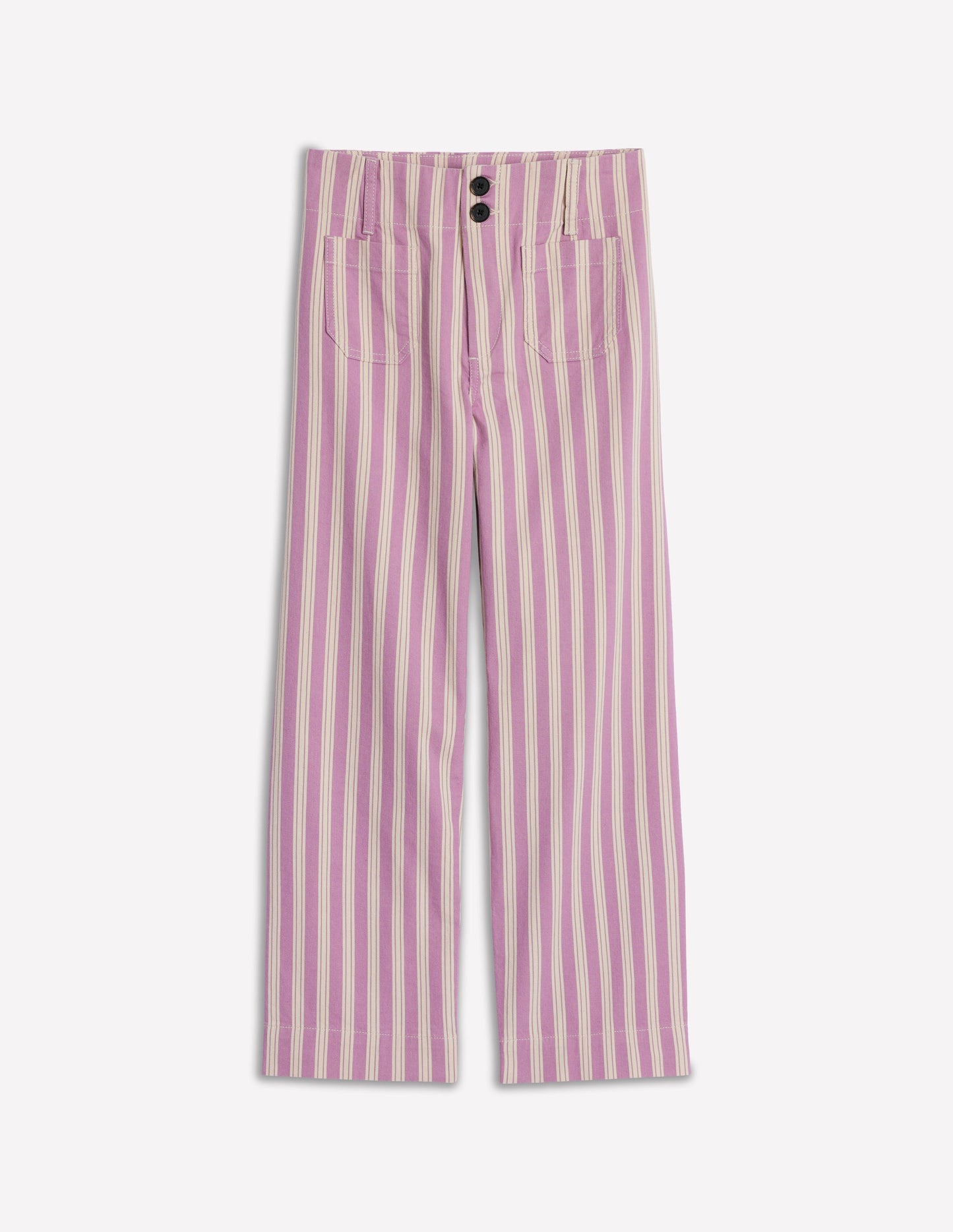 Primrose Patch Pocket Trousers-Lilac Tram Stripe