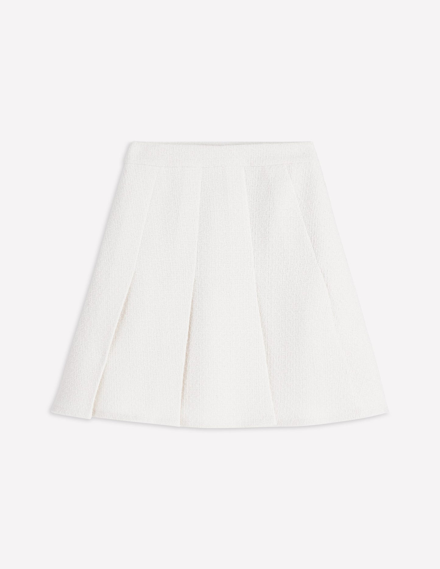 Flippy Textured Skirt-White