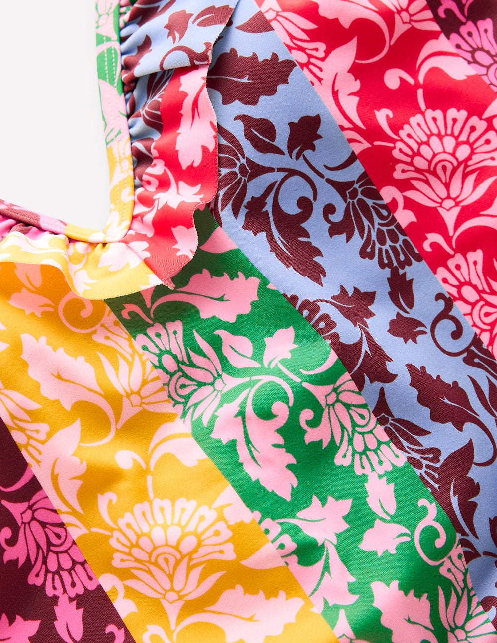 Evia Ruffle Swimsuit-Multi, Ornate Vine Hotch