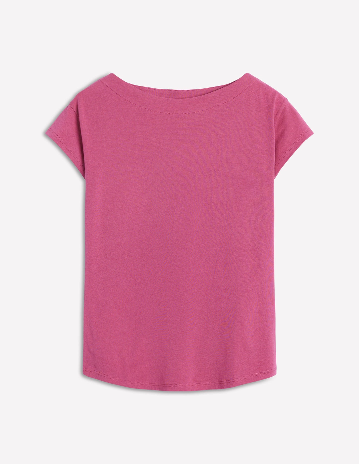 Supersoft Boat Neck T-Shirt-Purple Damson