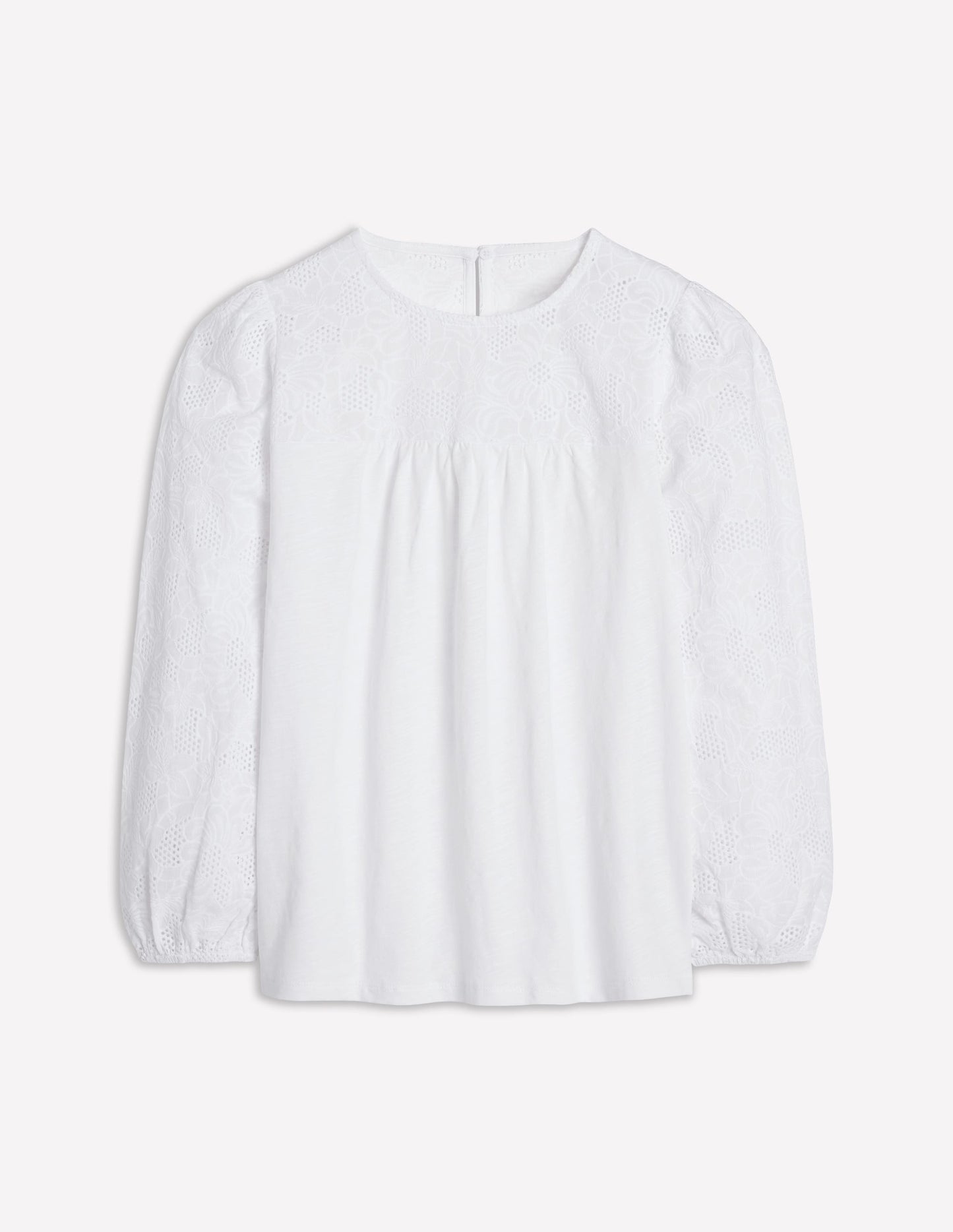 May Broderie Top-White