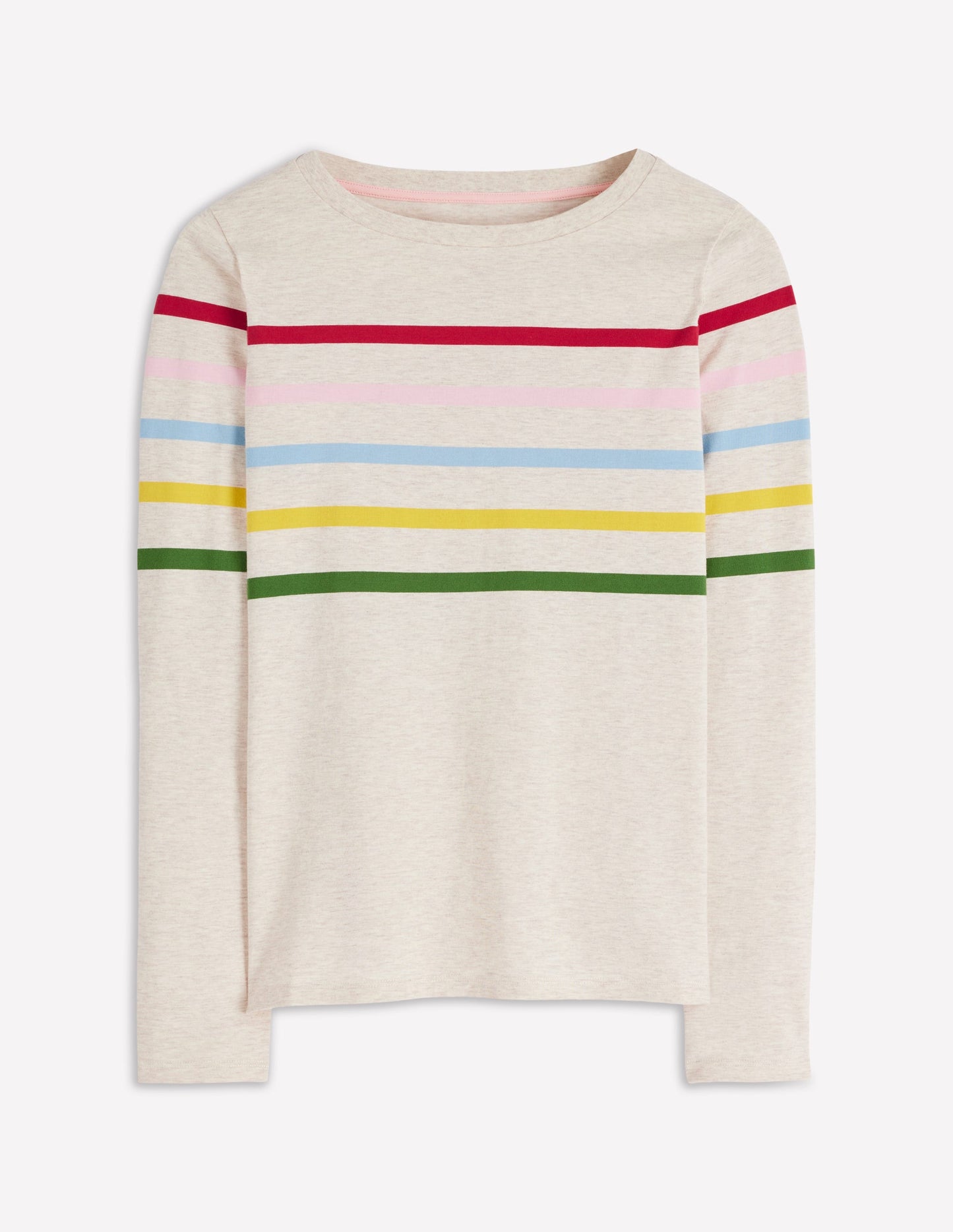 Olivia Long Sleeve Breton-Oatmeal Marl Placed Breton