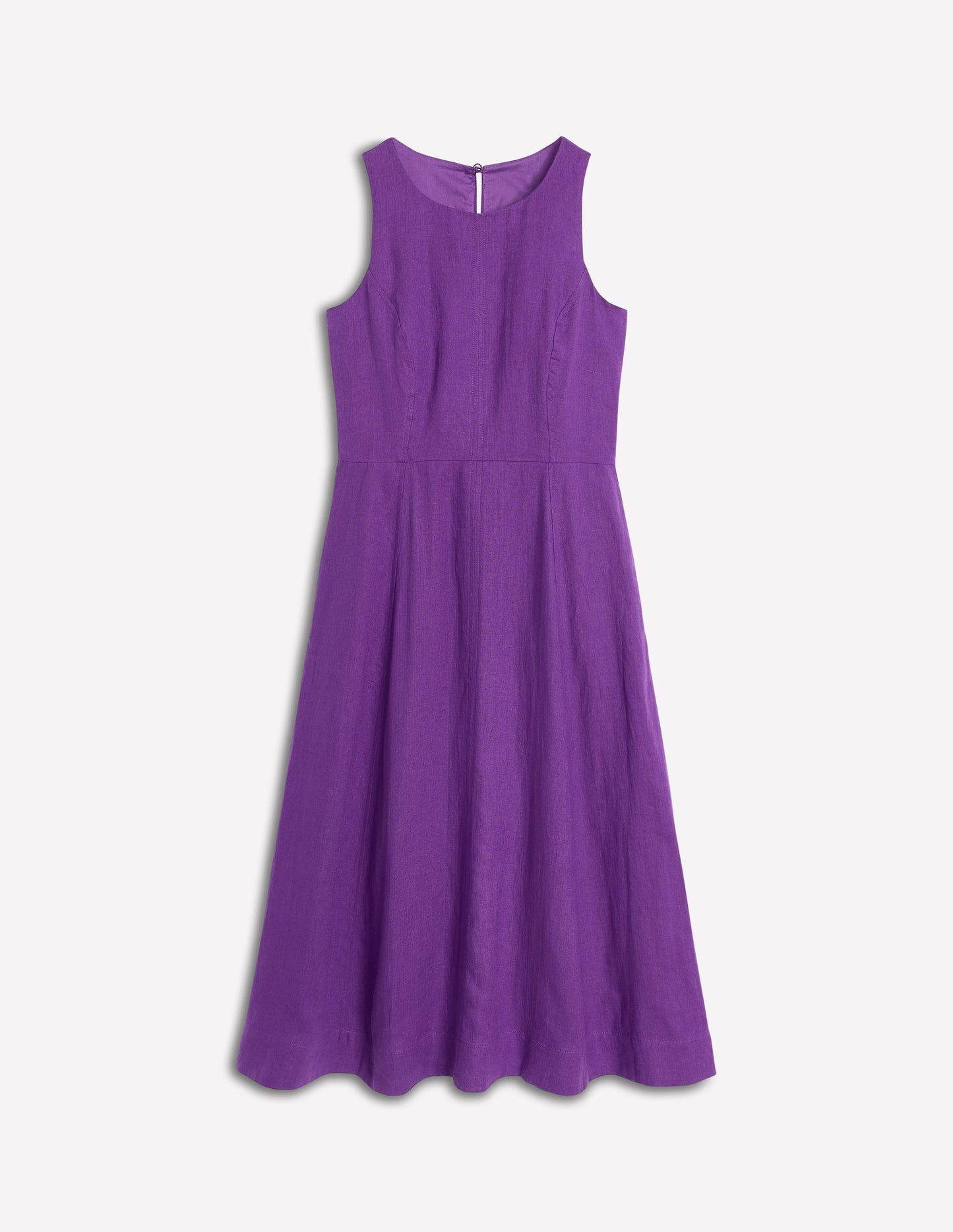 Carla Linen Midi Dress-Royal Purple