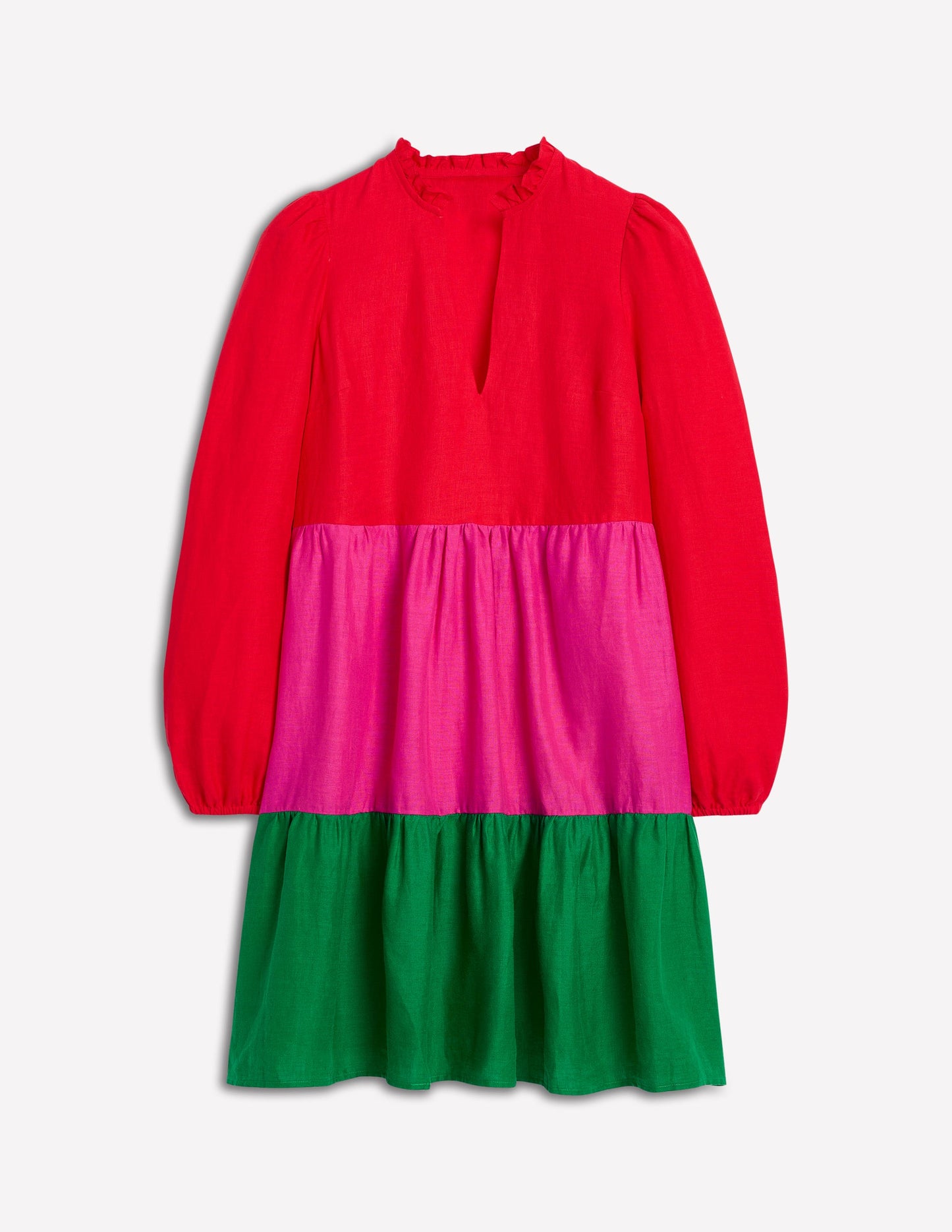 Esme Linen Mini Dress-Colourblock