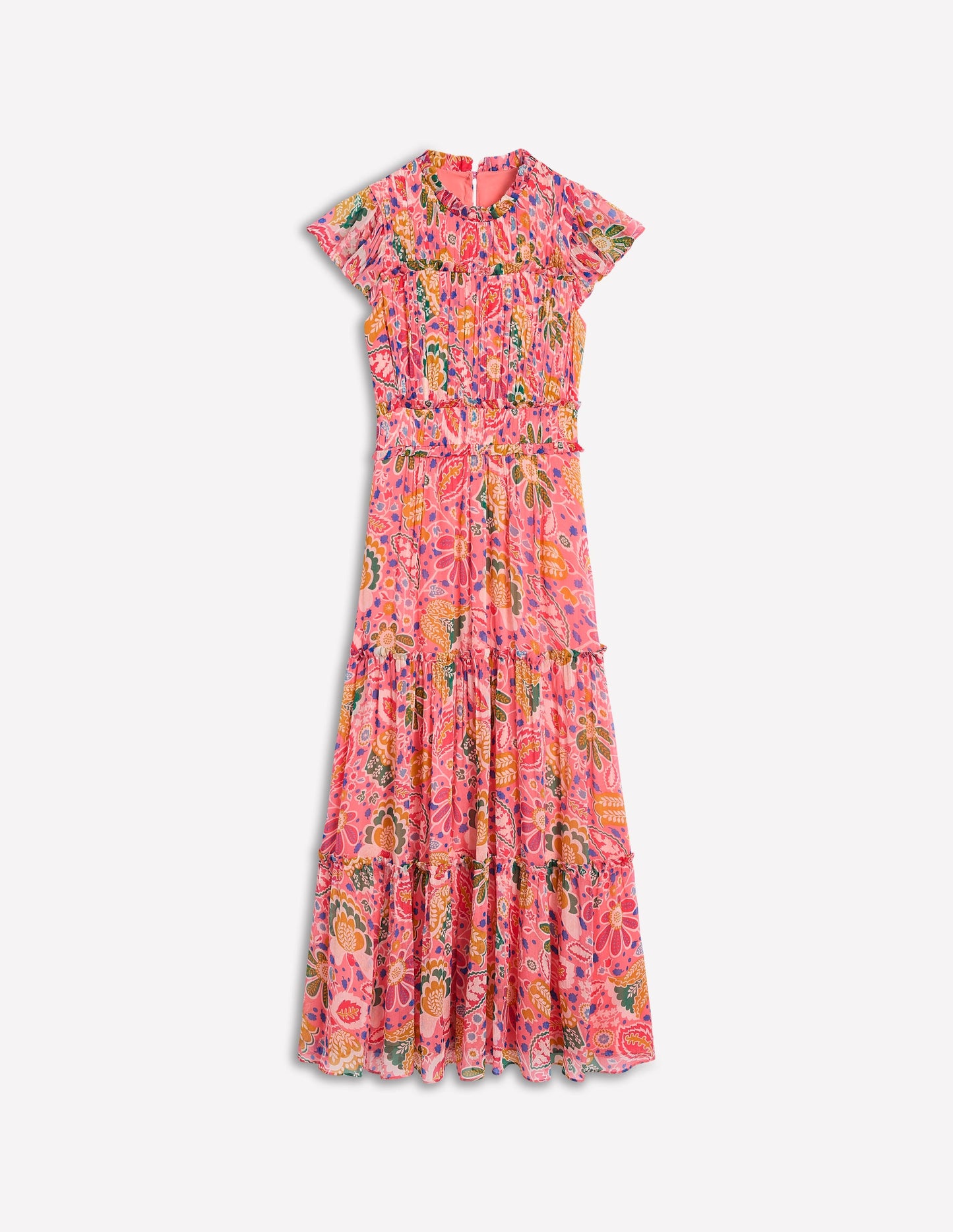 High Neck Sleeveless Dress-Multi, Flourishing Blooms