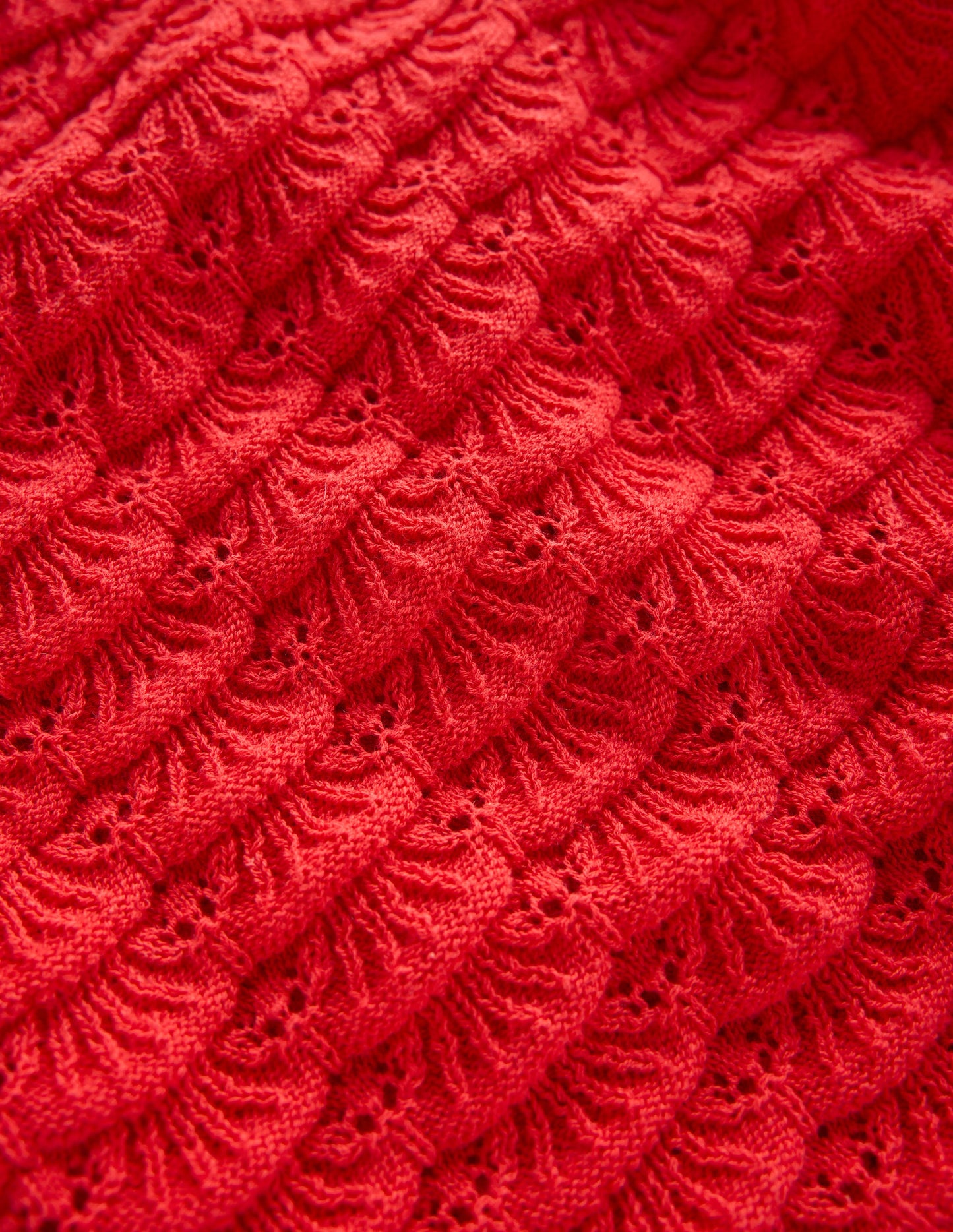 Textured Knitted Shorts-Strawberry Tart Red