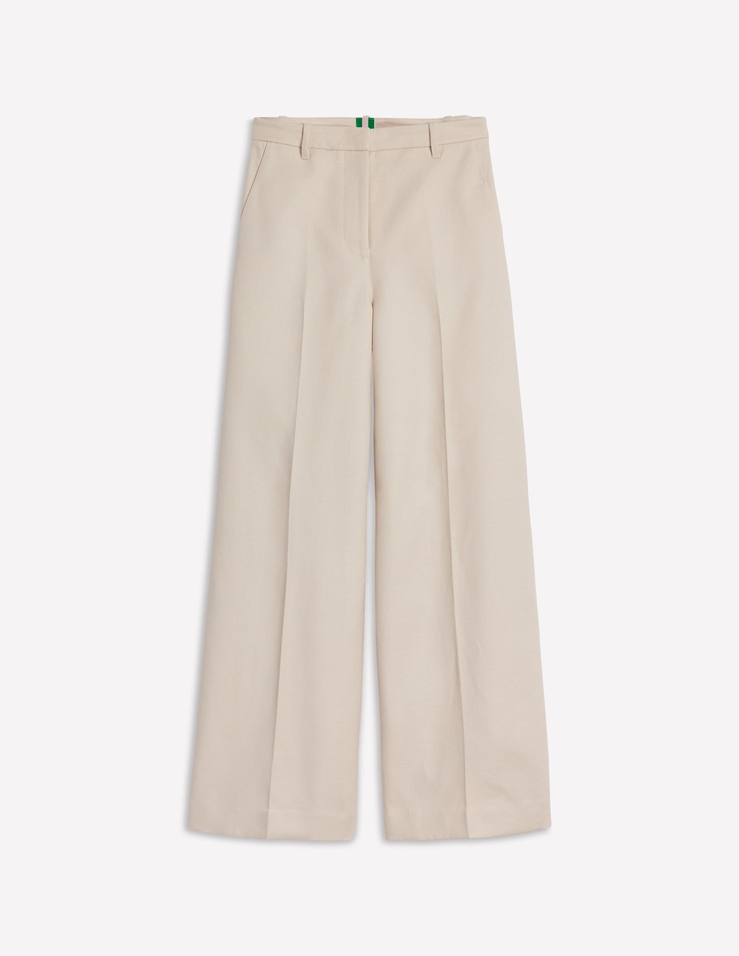 Wide Flare Trousers-Sandpiper Beige