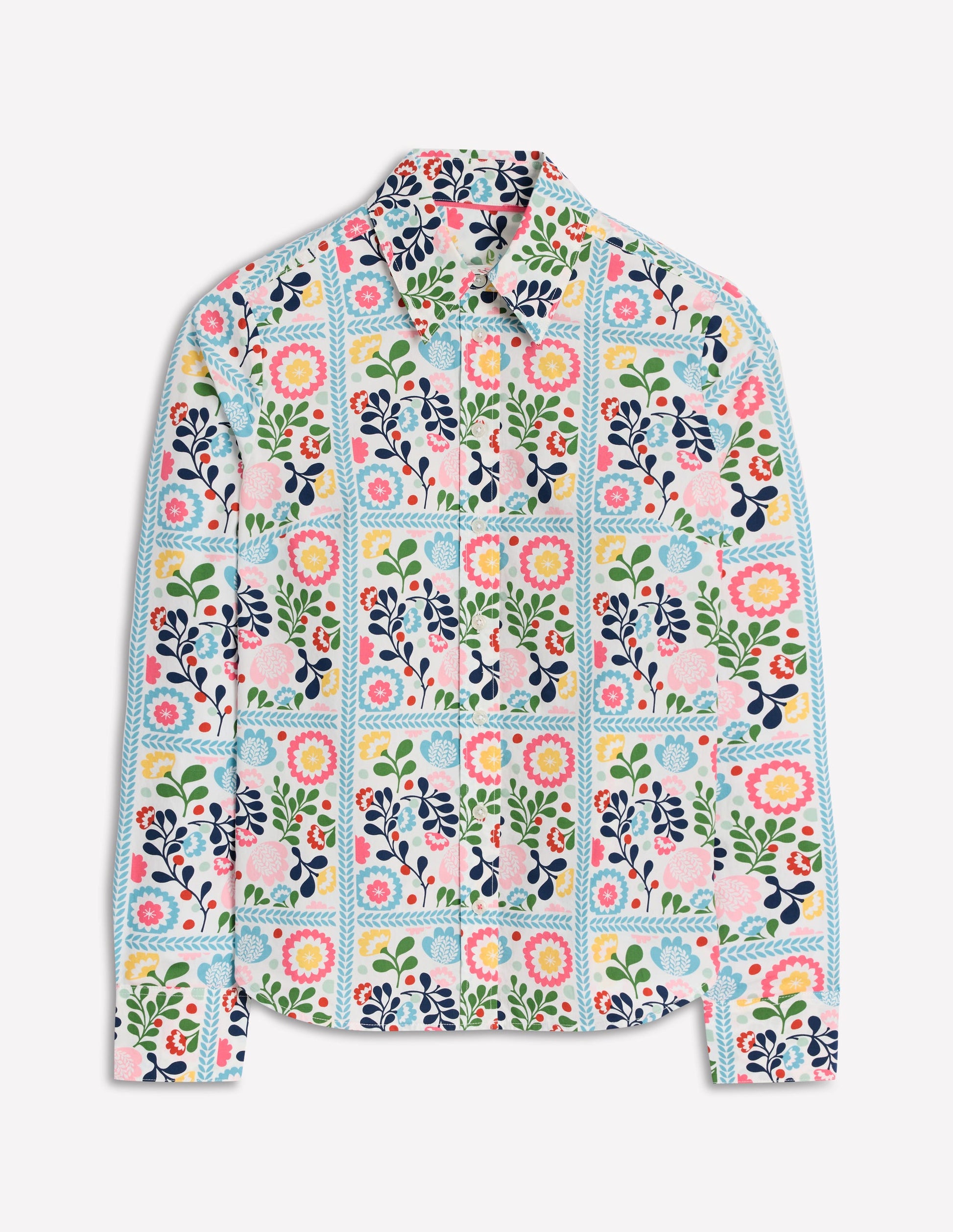 Sienna Cotton Shirt-Multi, Vine Tile-6