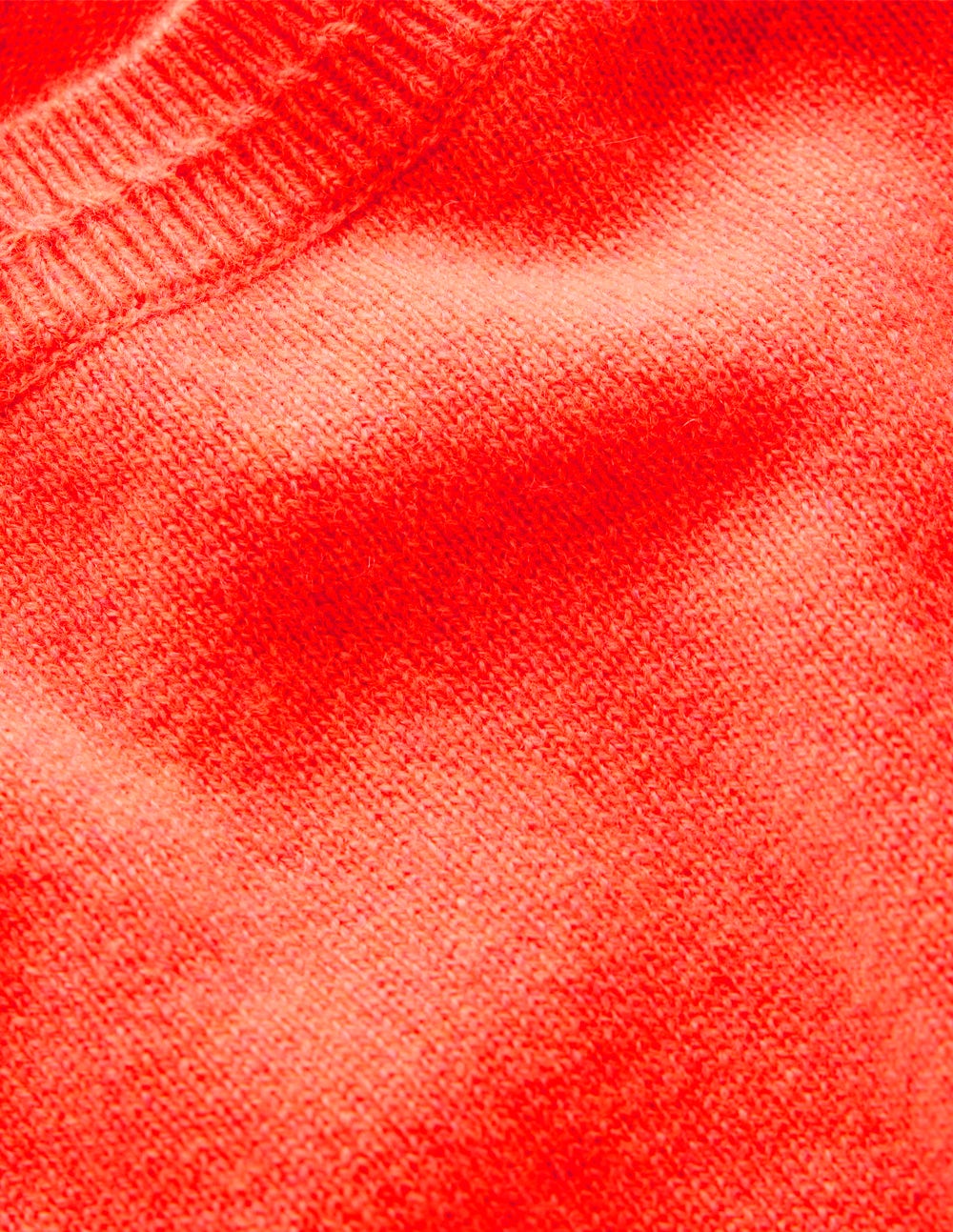 Eva Cashmere Crew Neck Jumper-Fiery Orange Melange