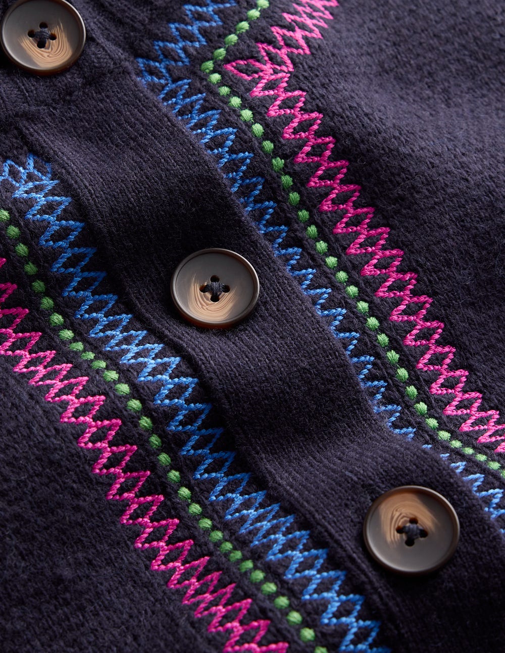 Abi Jacquard Cardigan-Navy, Tiger