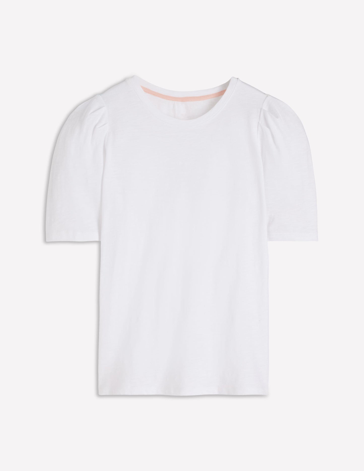Pleat Sleeve T-shirt-White