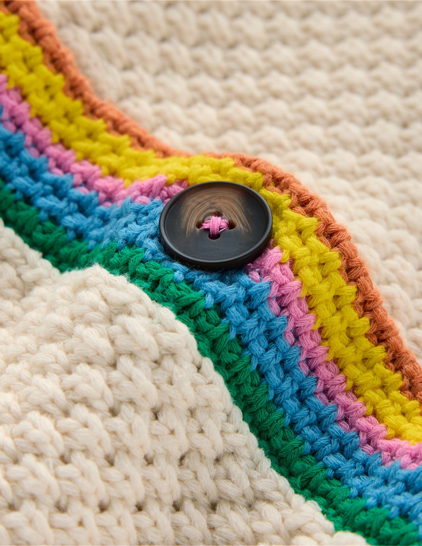 Libby Knitted Jacket-Warm Ivory, Rainbow