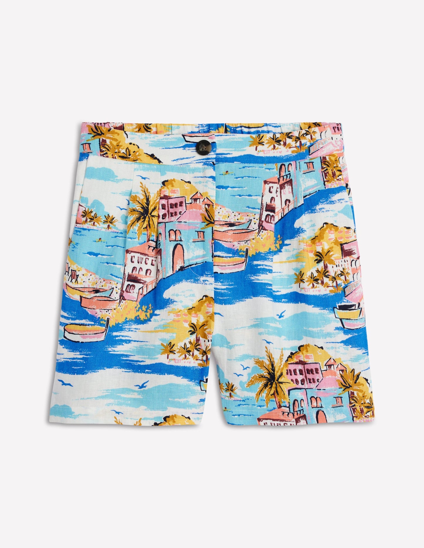 Dulwich Linen Shorts-Multi, Paradise Bay