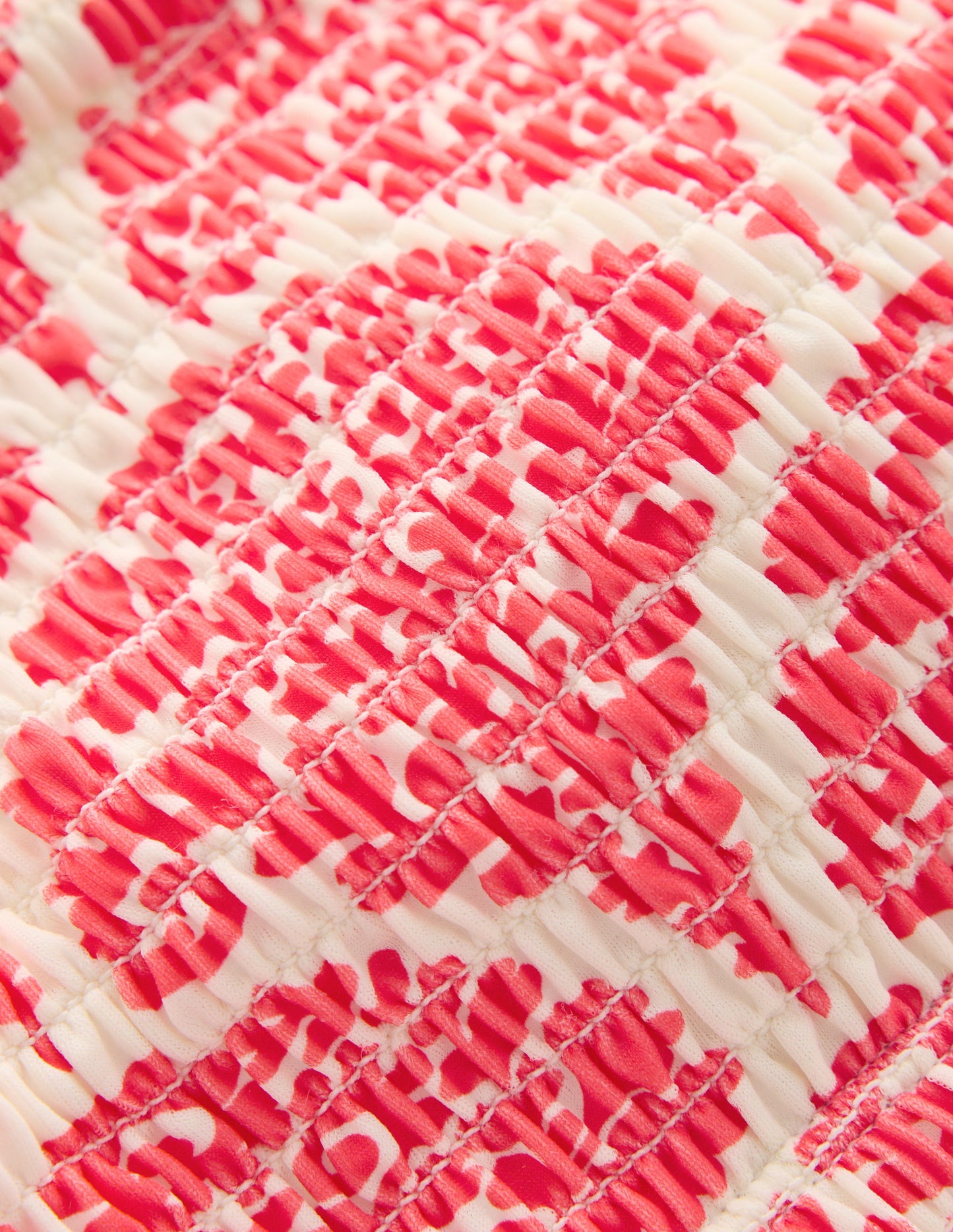 Milos Smocked Bikini Top-Jam Red, Blossomy