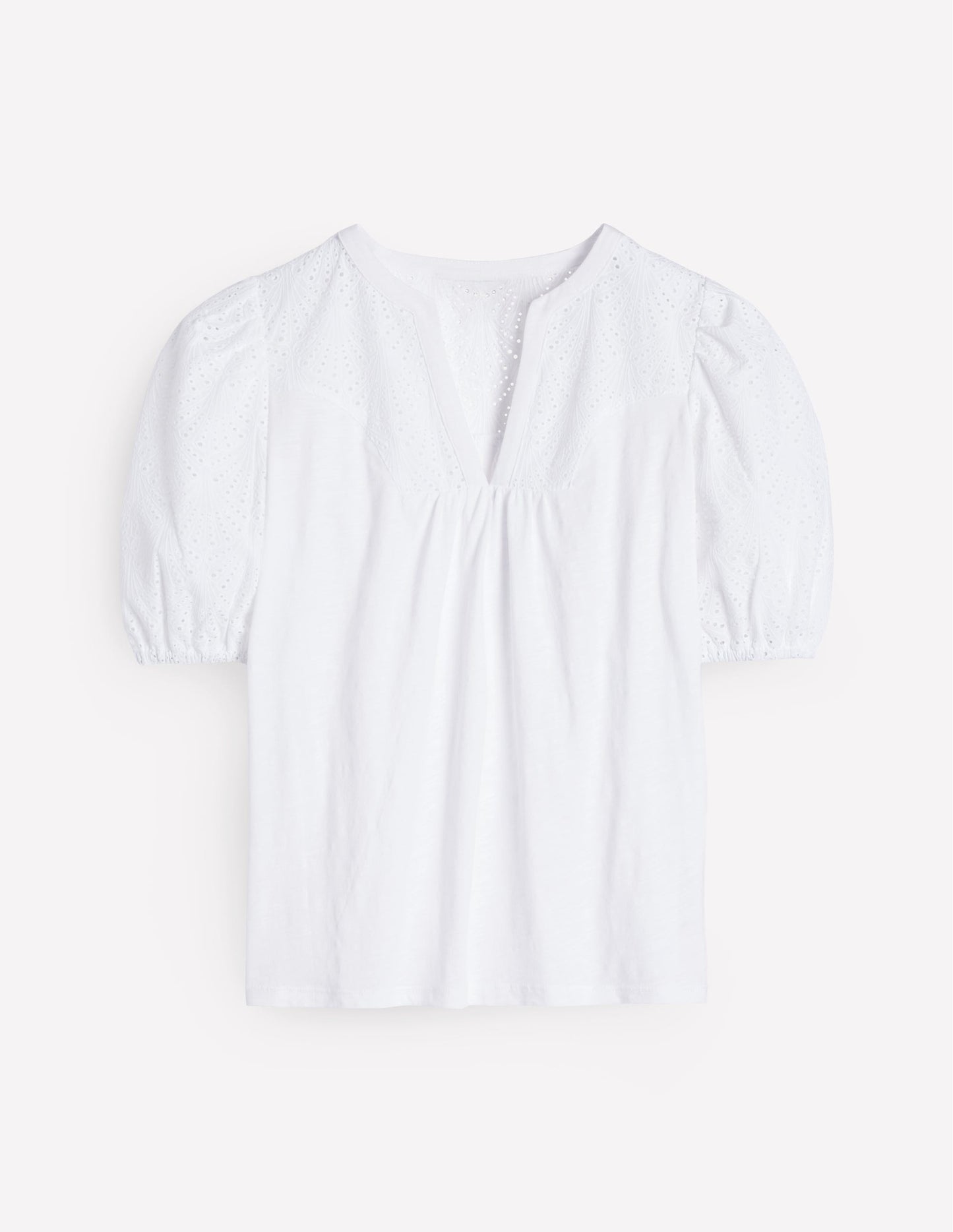 Dolly Broderie Top-White