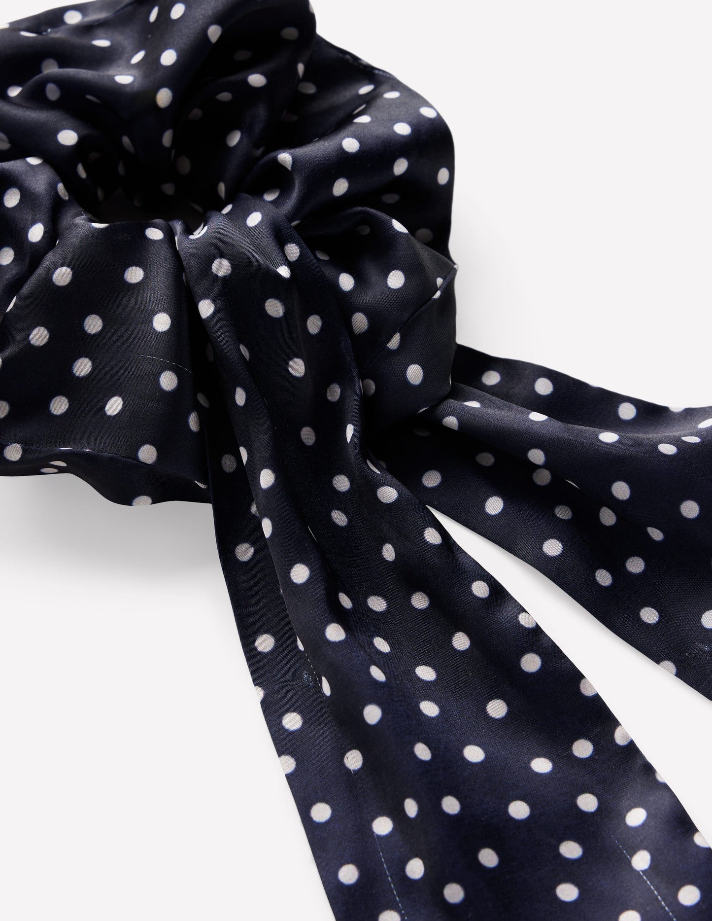 Scarf Scrunchie-French Navy Spot