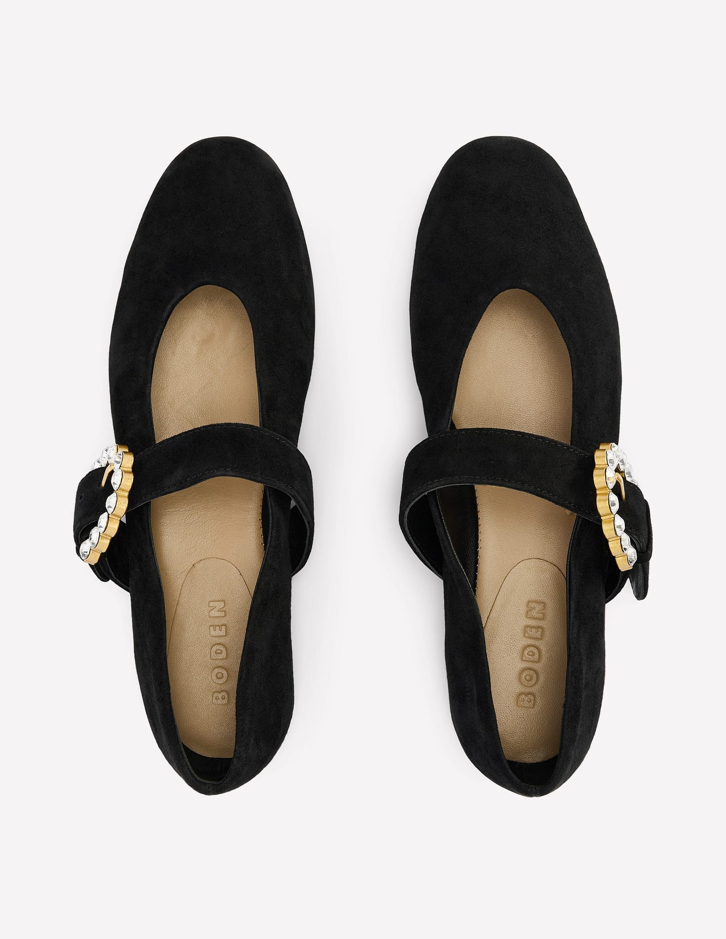 Kylie Flat Buckle Mary Janes-Black