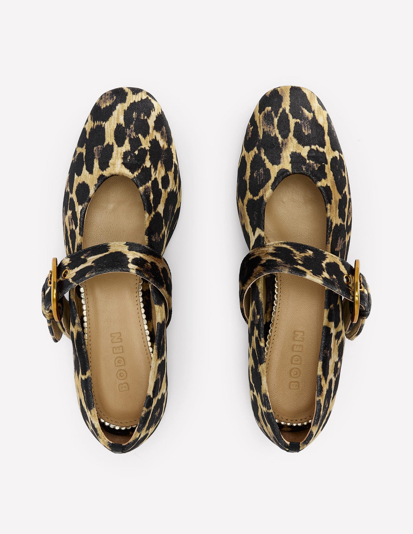 Kylie Flat Buckle Mary Janes-Leopard