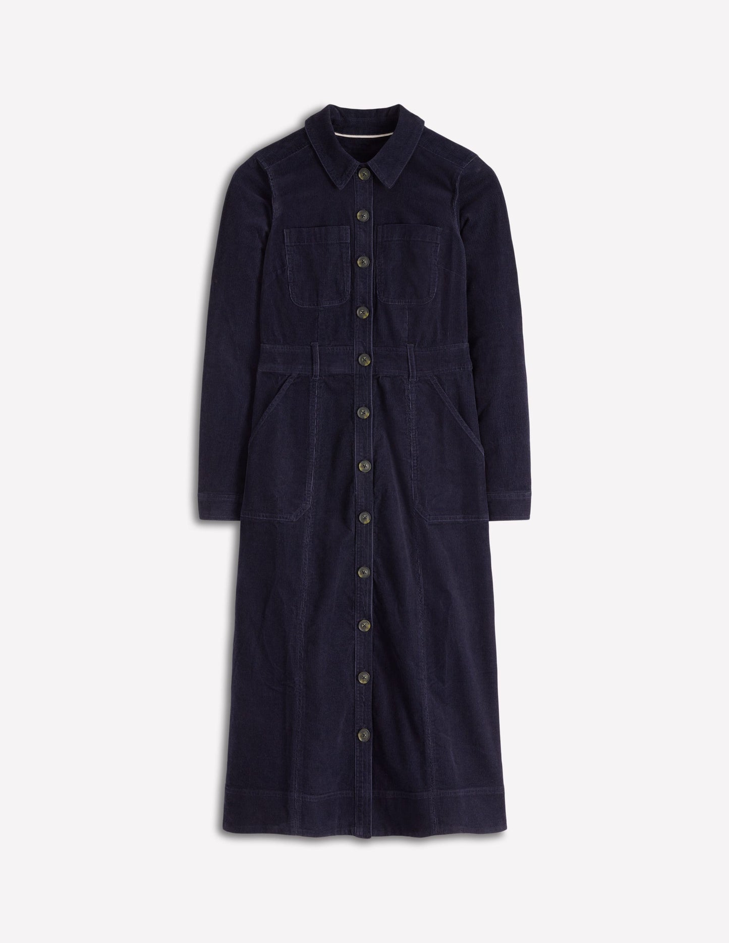 Amanda Cord Midi Dress-Navy