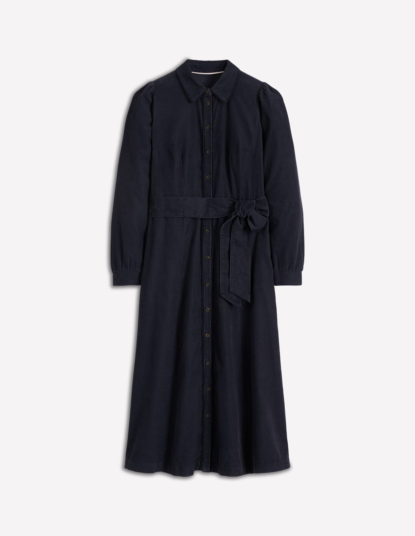 Clara Cord Midi Dress-Midnight Blue