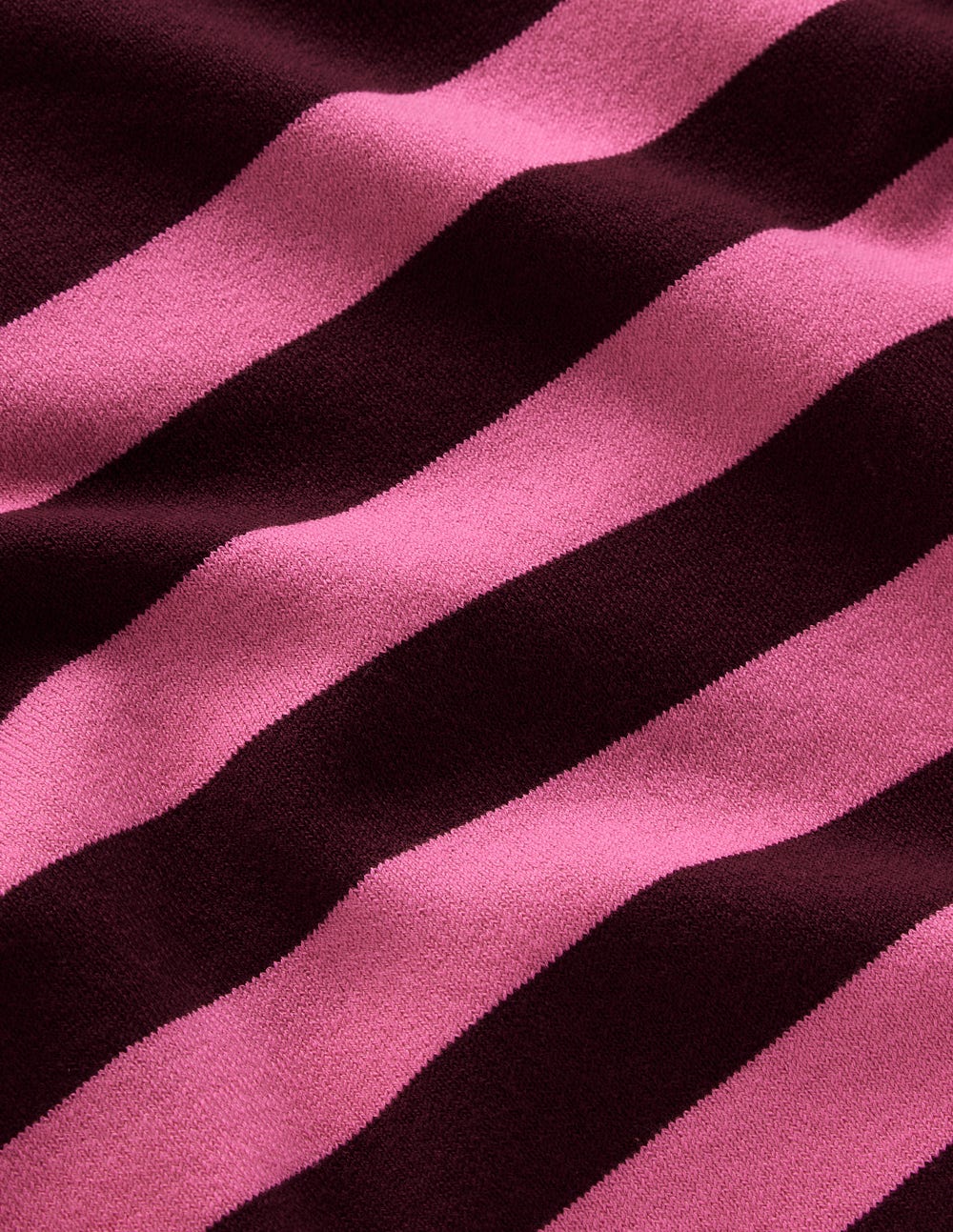 Emilia Cotton Crew Jumper-Chestnut/Pink Stripe