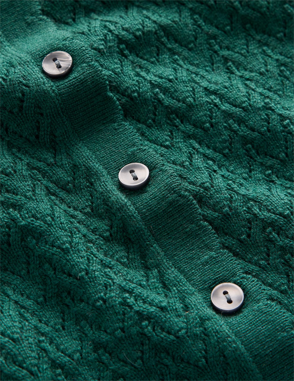 Diane Pointelle Cardigan-Drake Green