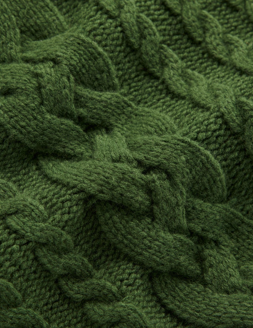 Amara Merino Cable Tank-Green Fir