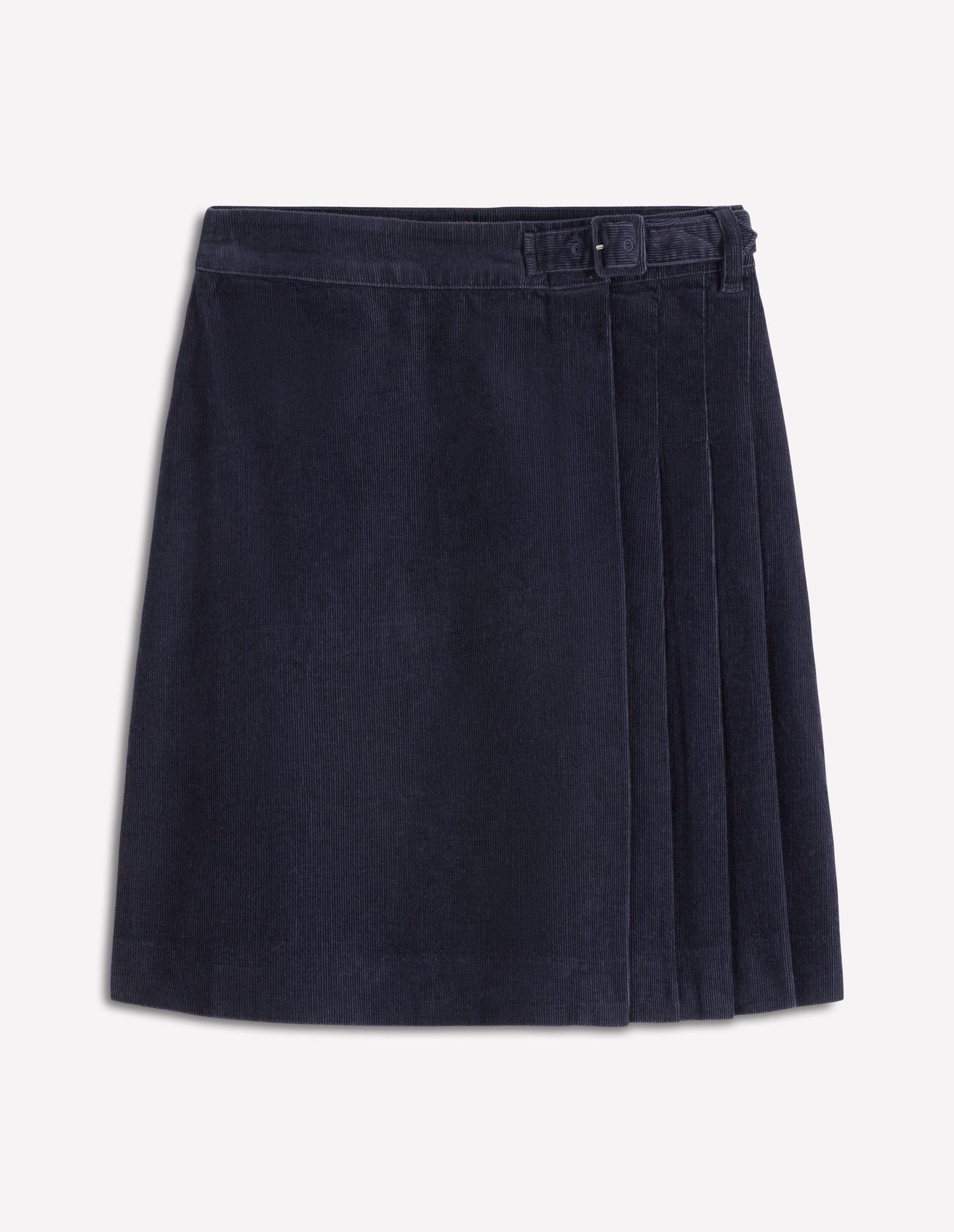 Helen Cord Kilt Skirt-Navy
