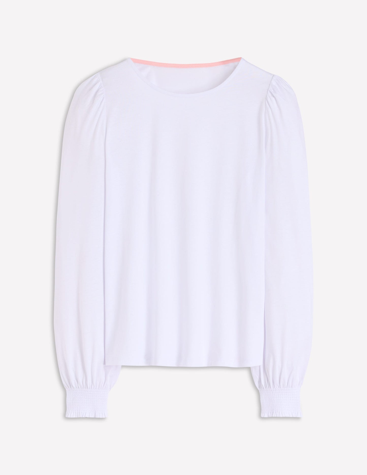 Smocked Cuff Supersoft Top-White