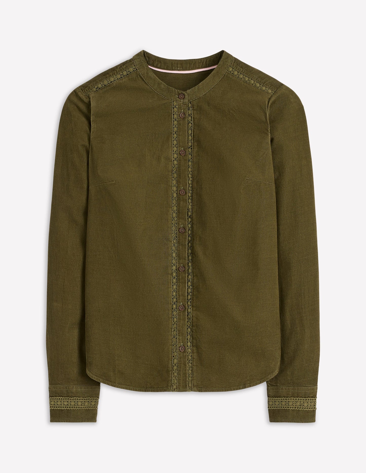 Victoria Cord Shirt-Woodland Green