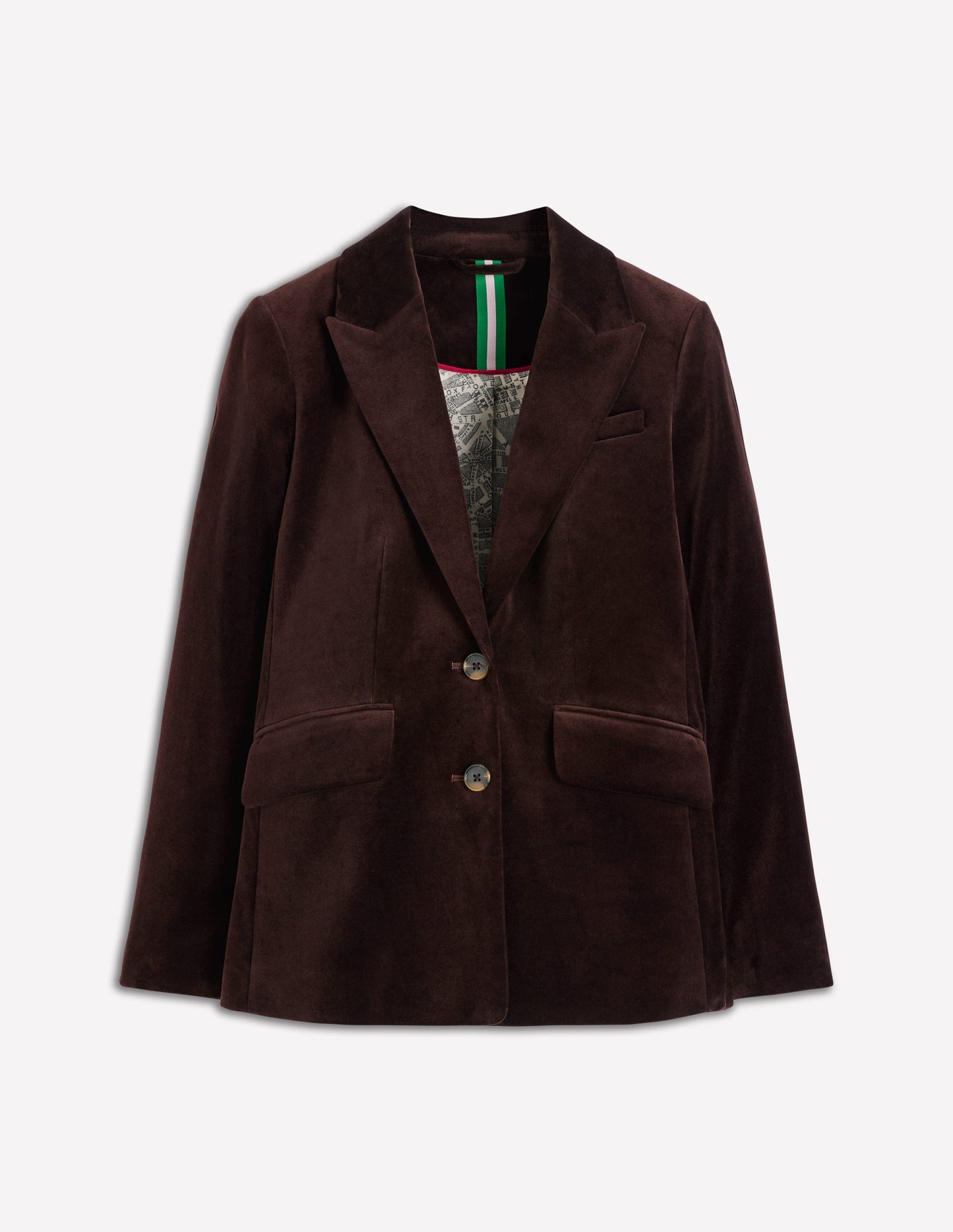 Stamford Velvet Blazer-Espresso