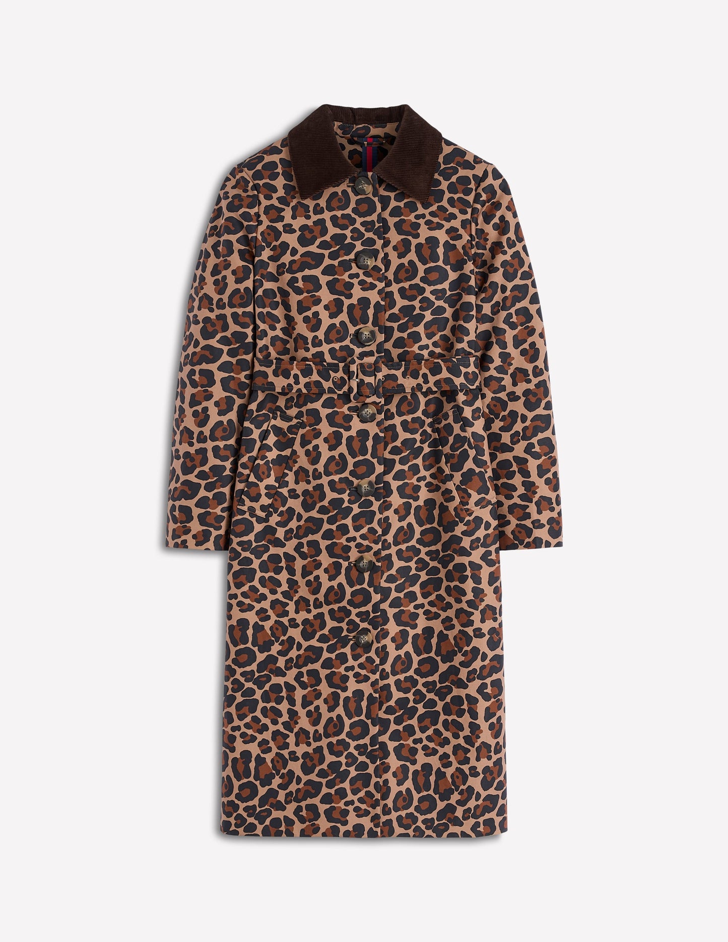 Lancaster Belted Mac-Leopard